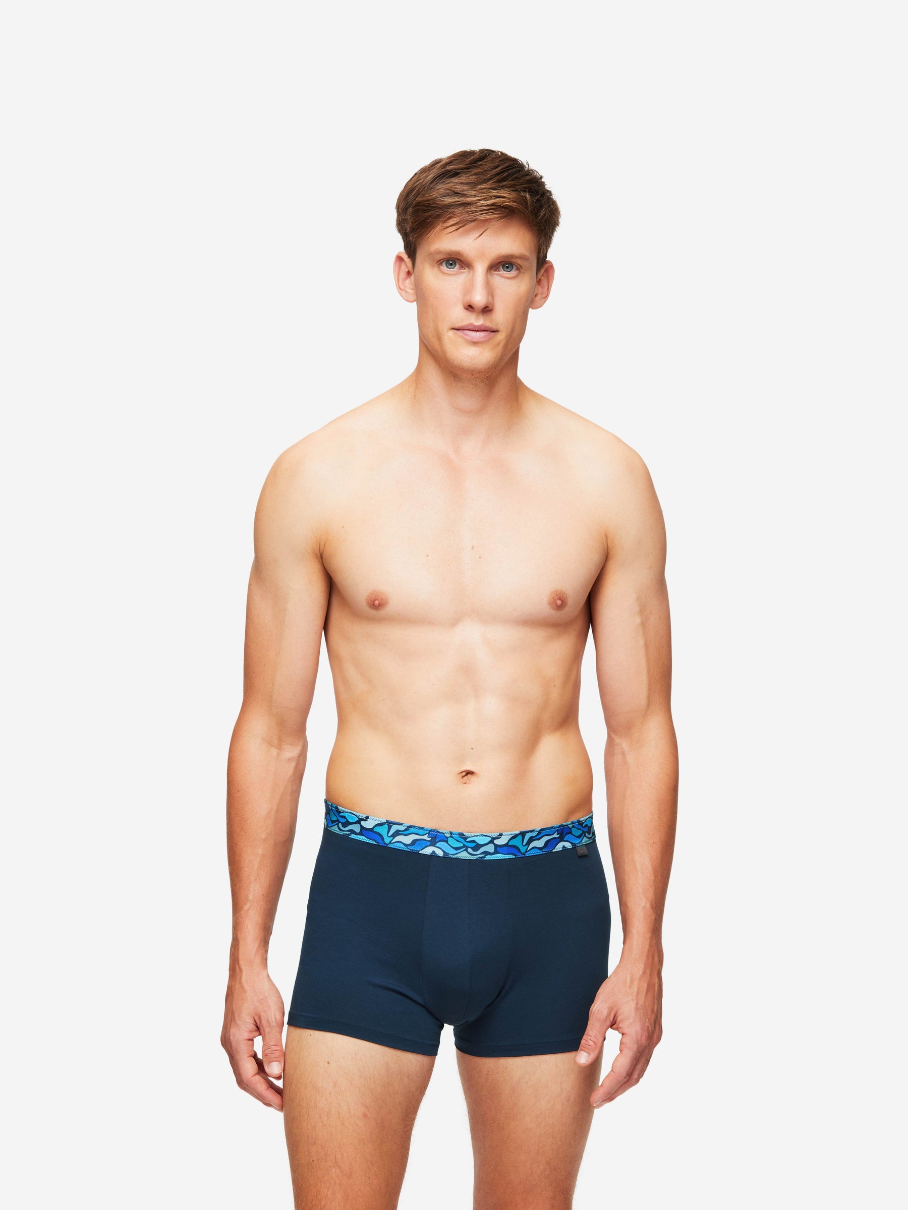 Men's Boxer Briefs Band 58 Pima Cotton Stretch Navy