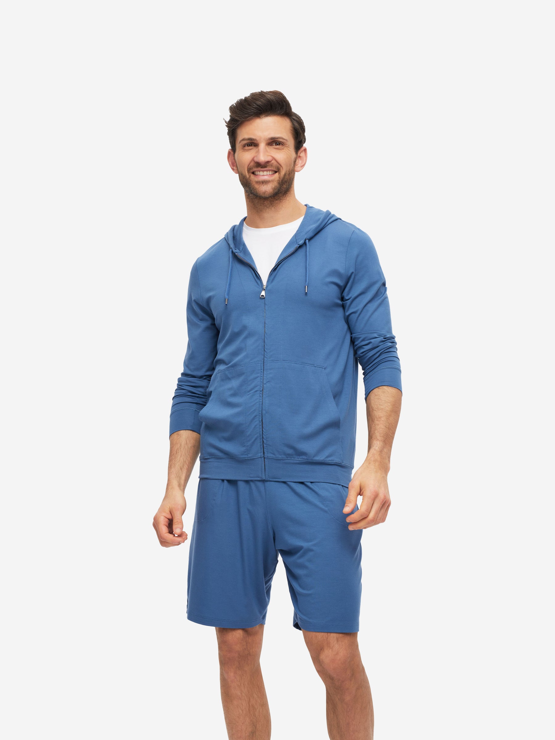 Men's Hoodie Basel Micro Modal Stretch Storm Blue
