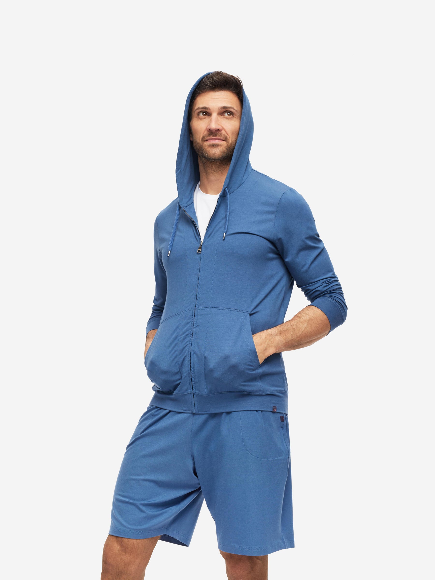 Men's Hoodie Basel Micro Modal Stretch Storm Blue
