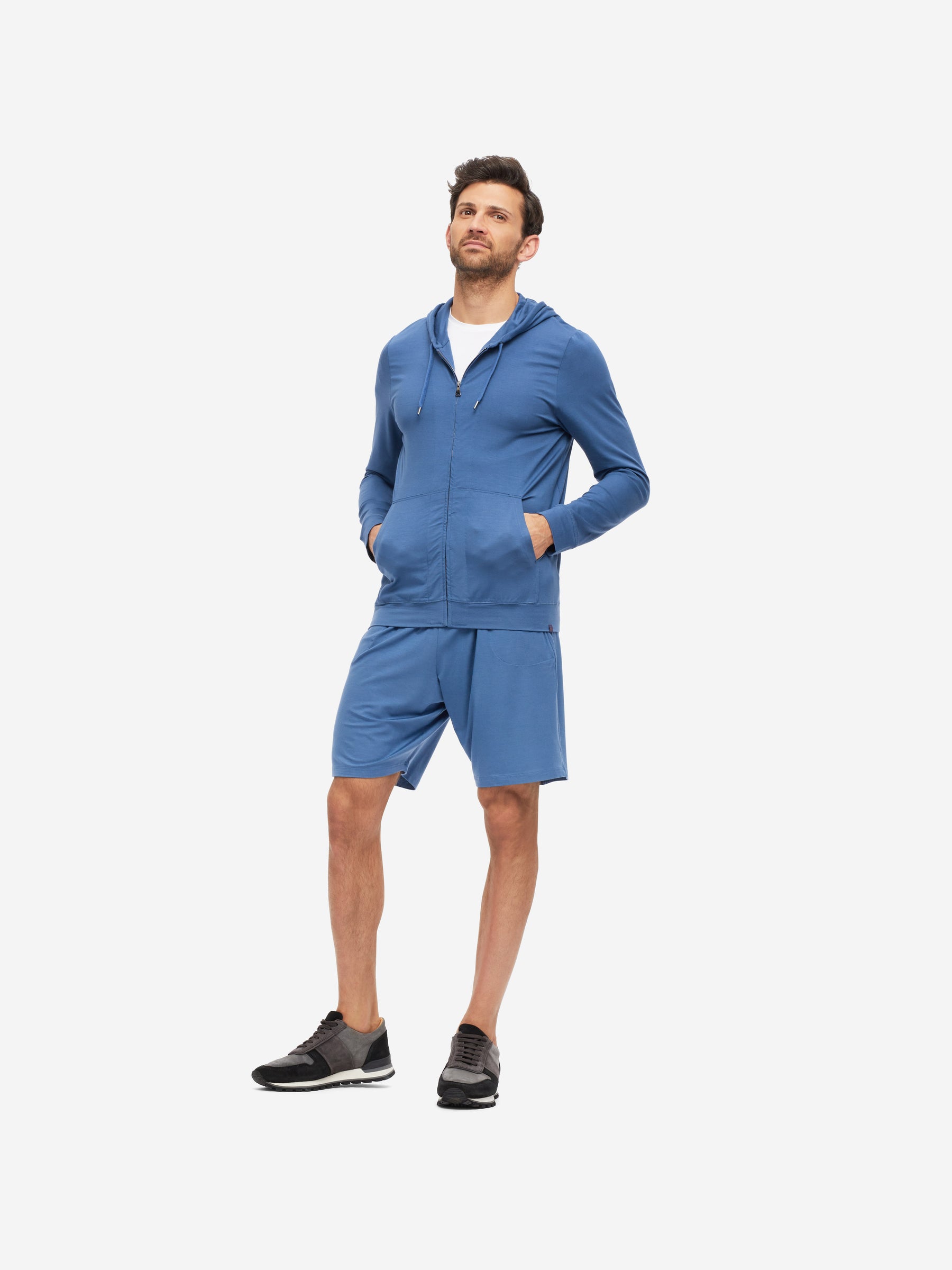 Men's Hoodie Basel Micro Modal Stretch Storm Blue