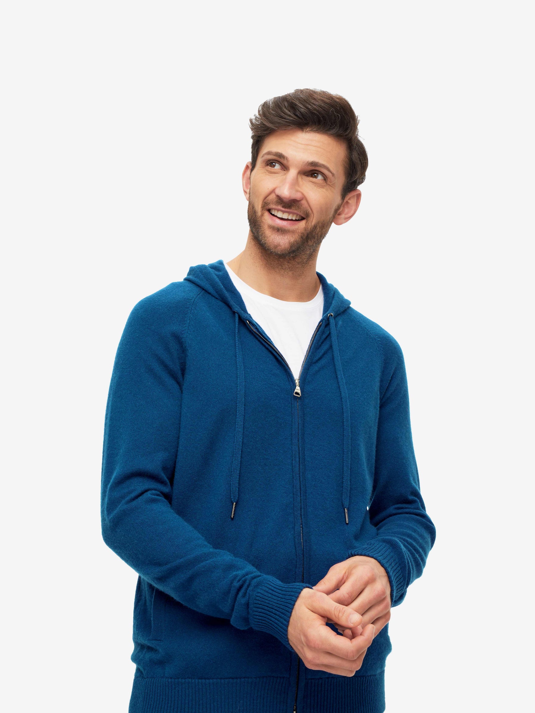 Men's Hoodie Finley Cashmere Ocean Blue
