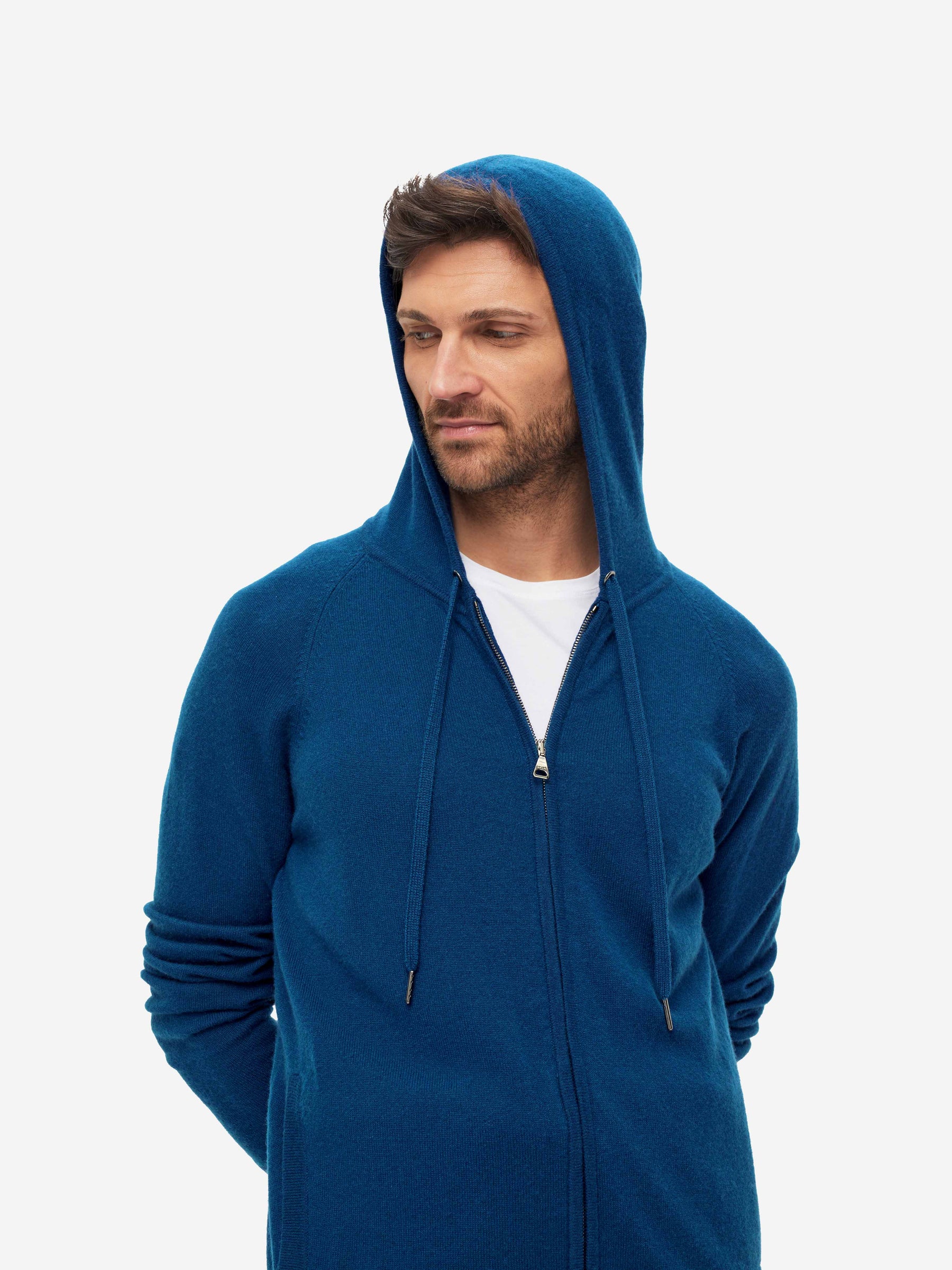 Men's Hoodie Finley Cashmere Ocean Blue