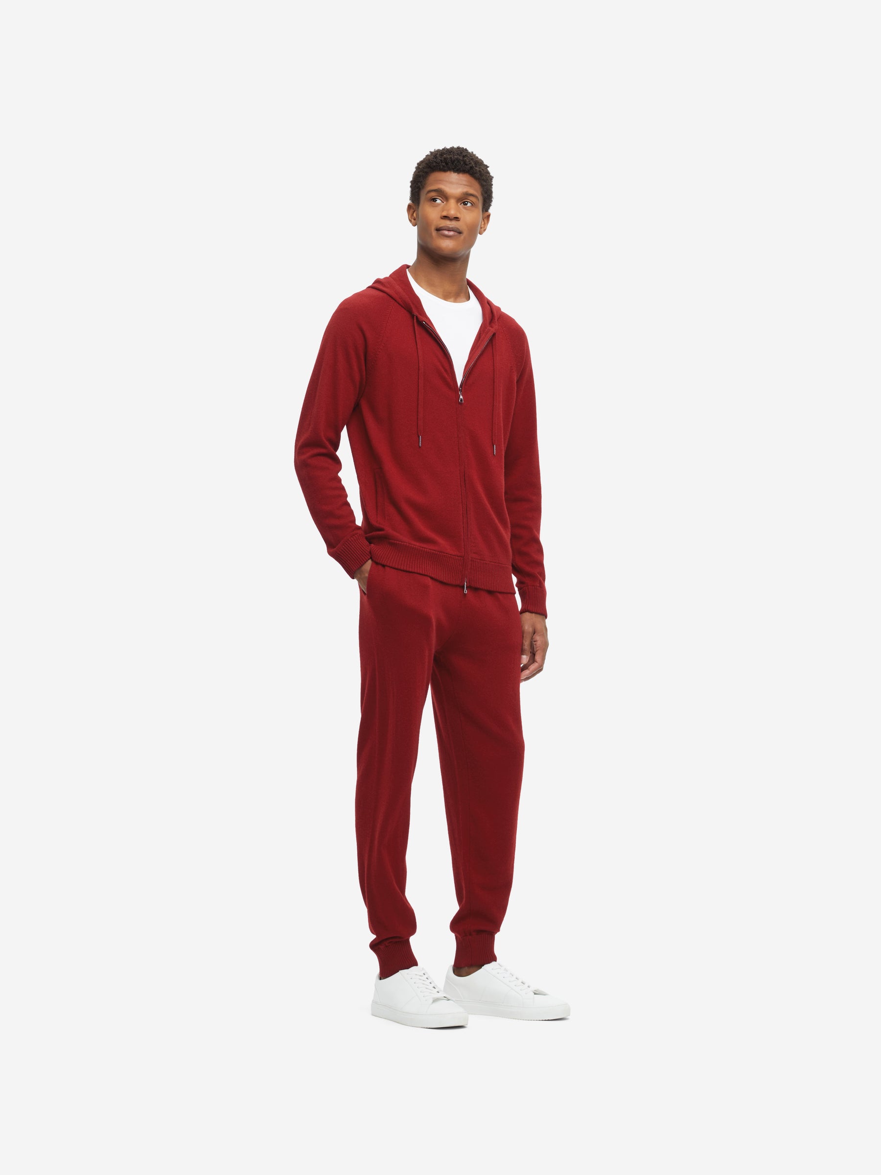 Men's Hoodie Finley Cashmere Deep Red