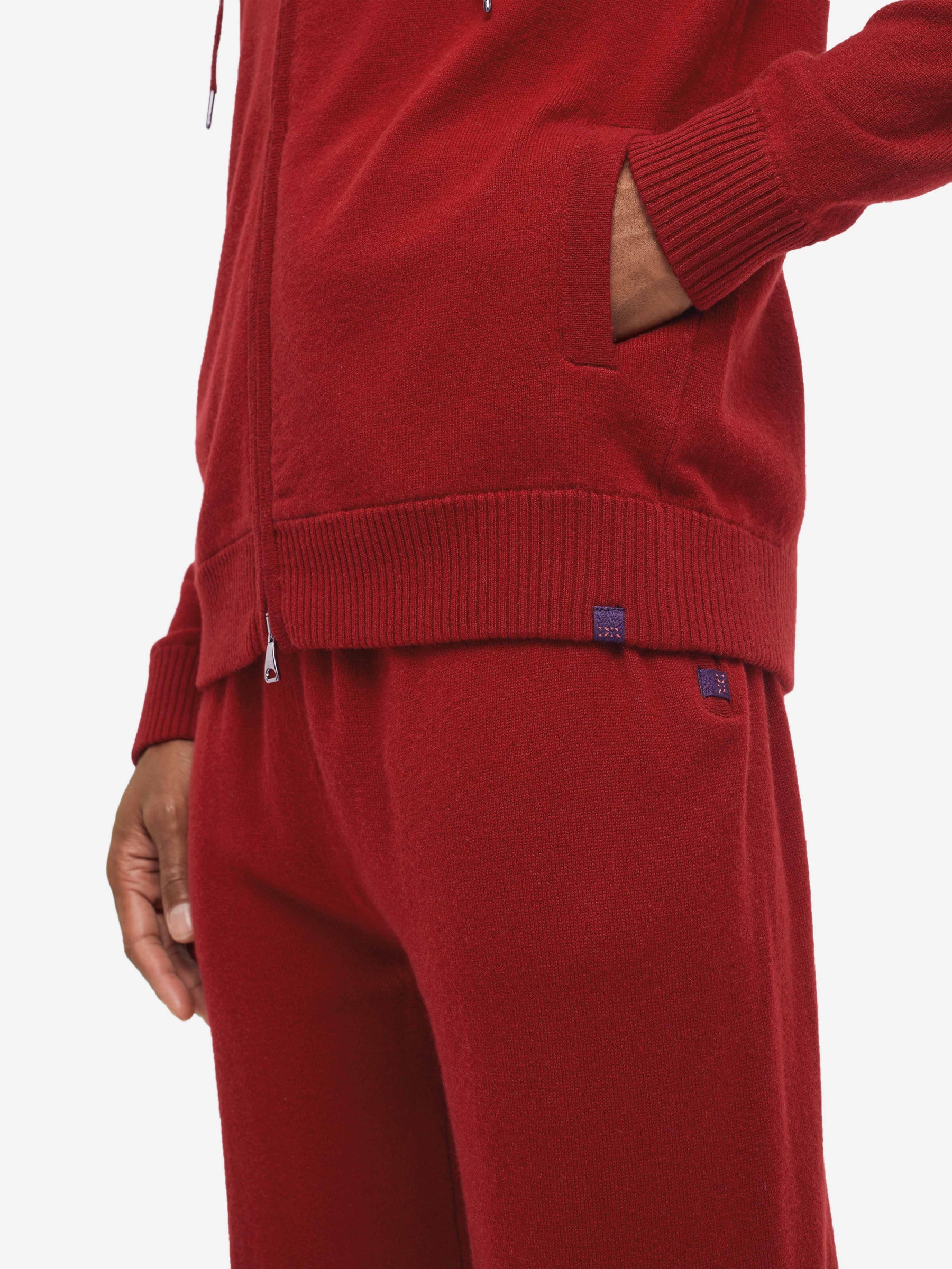 Men's Hoodie Finley Cashmere Deep Red