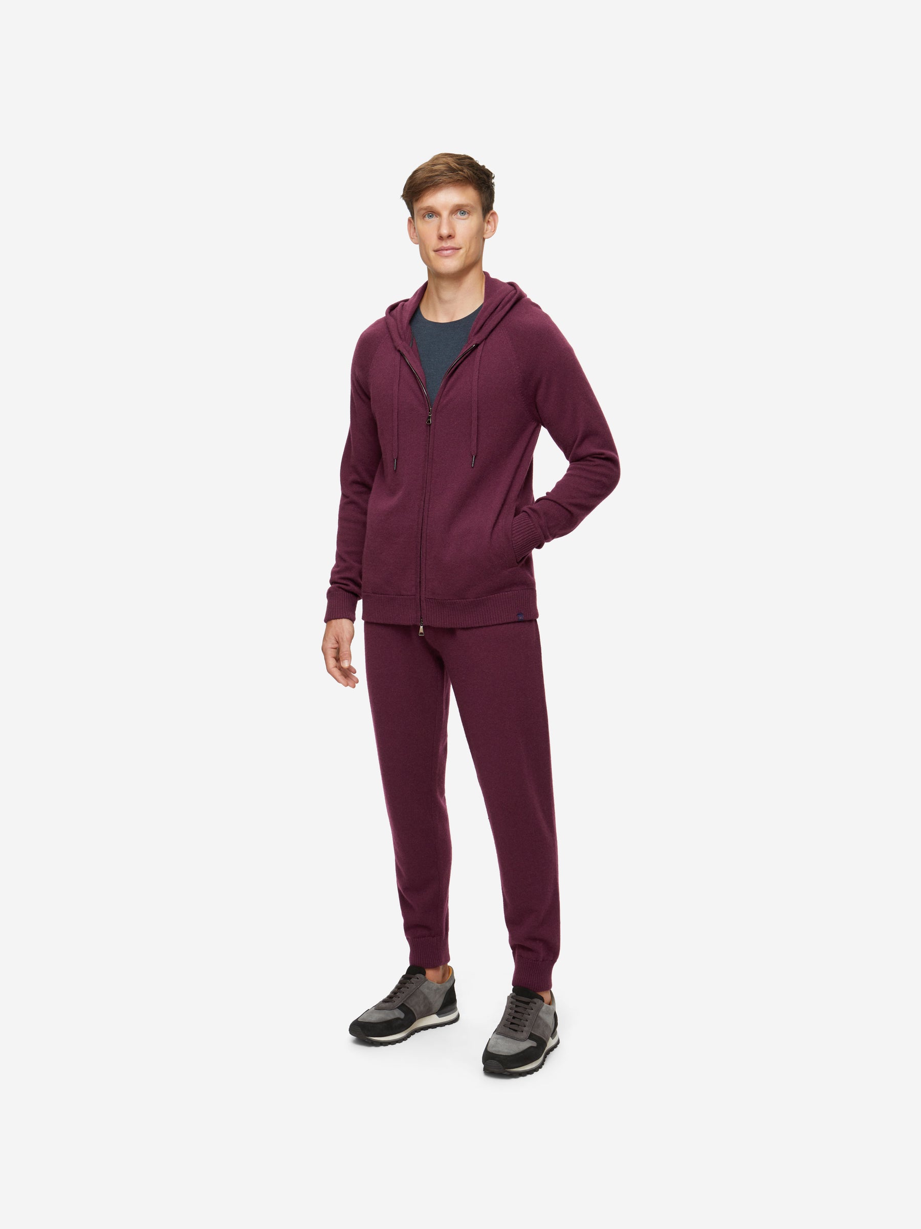 Men's Hoodie Finley Cashmere Bordeaux