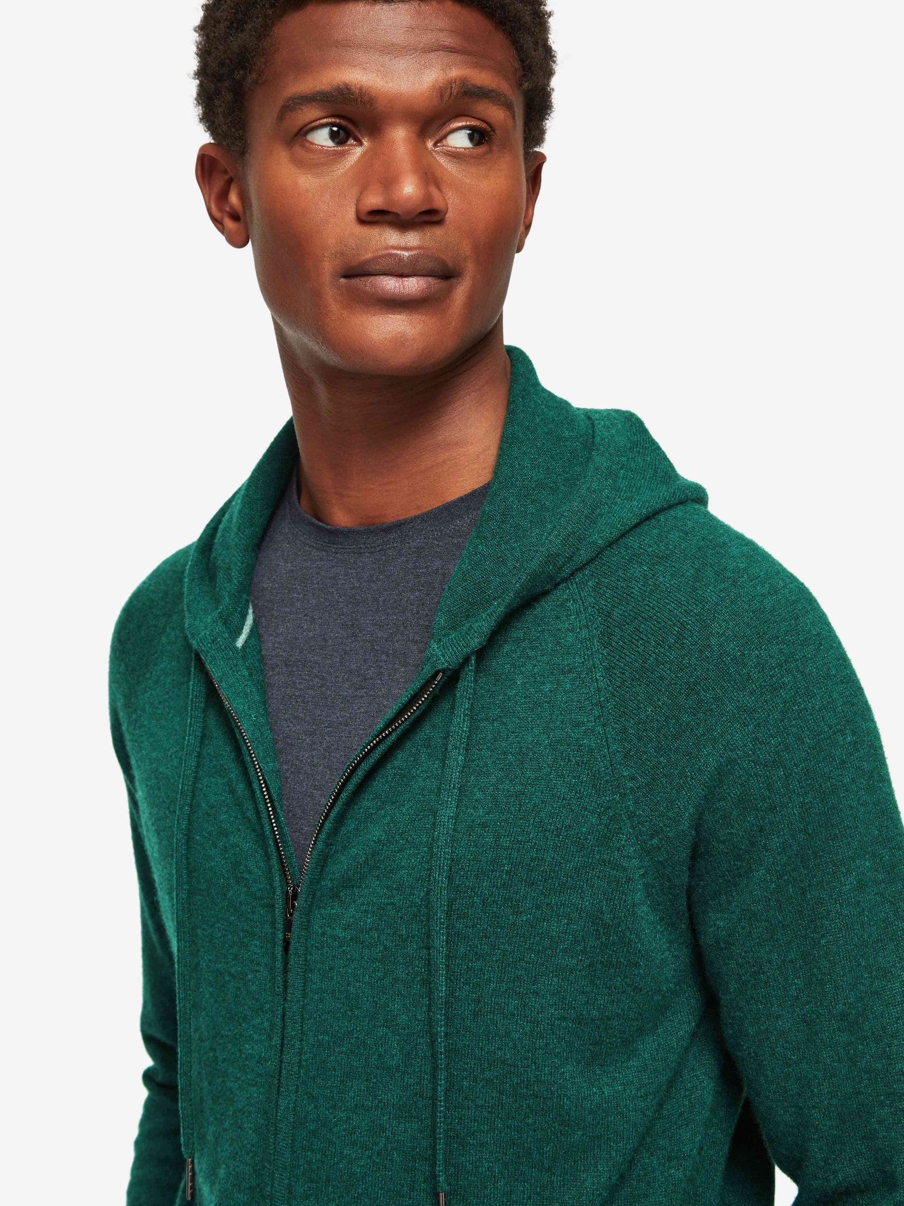 Men's Hoodie Finley Cashmere Dark Green Heather