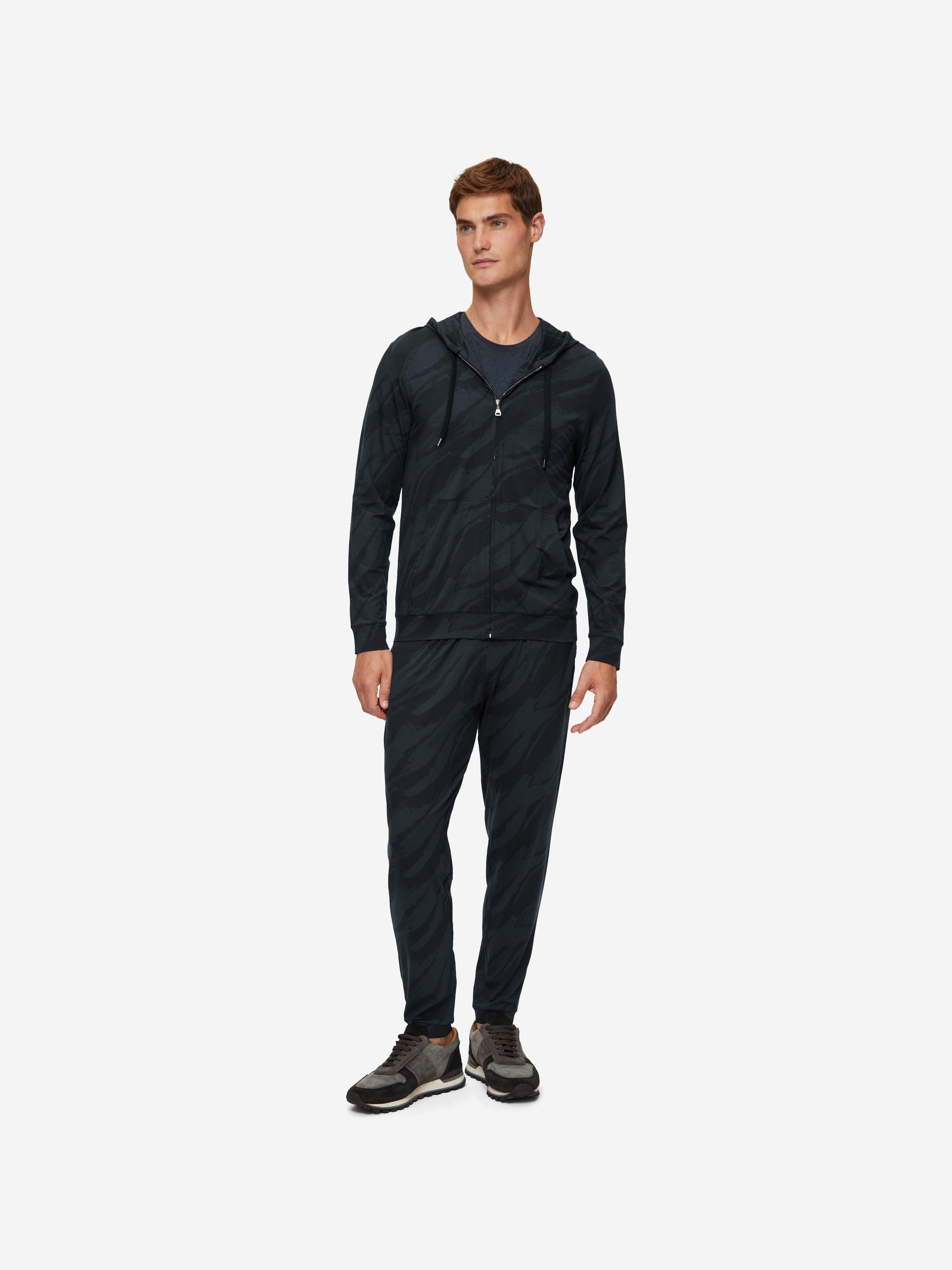 Men's Hoodie London 8 Micro Modal Black