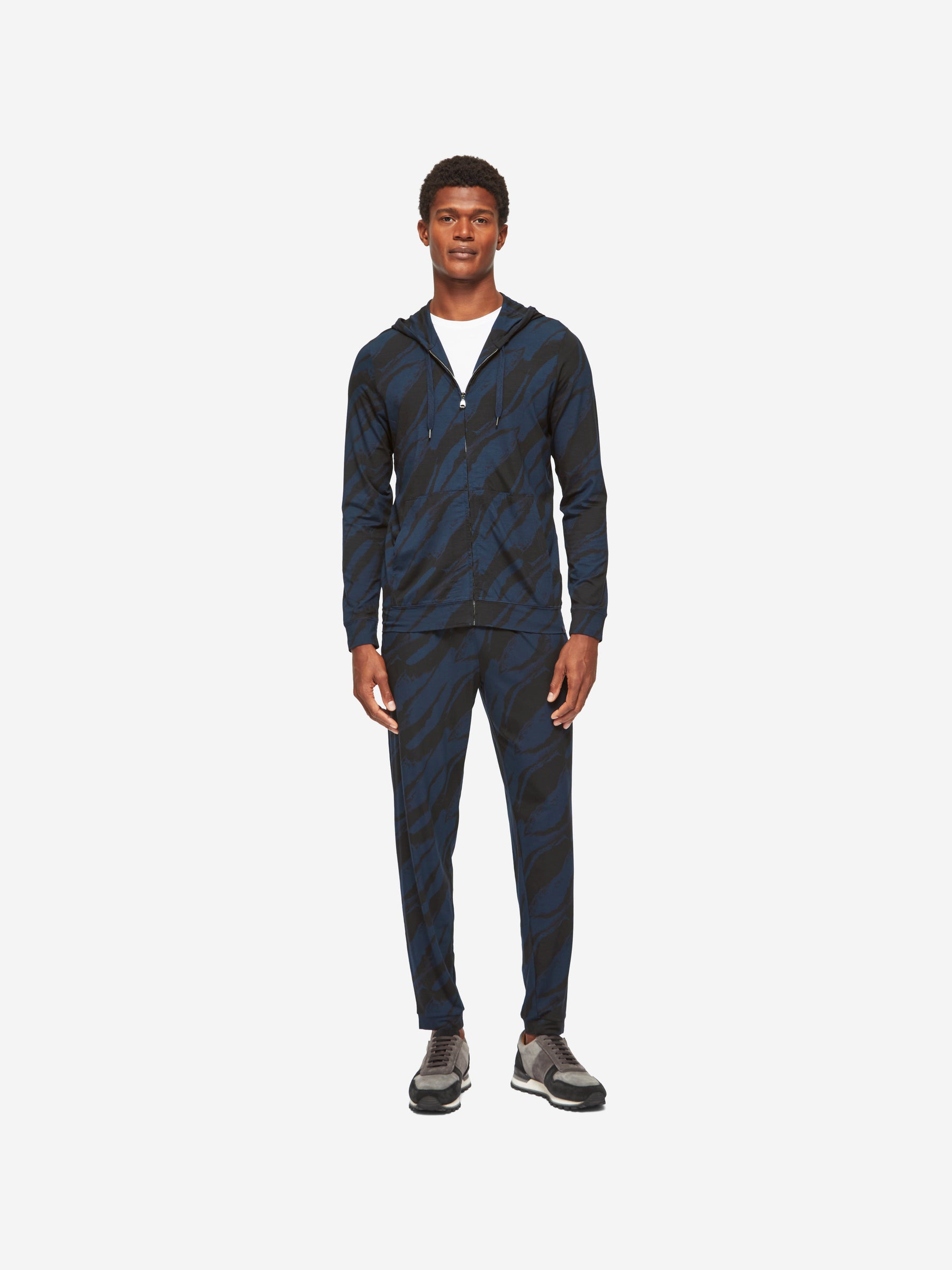 Men's Hoodie London 8 Micro Modal Navy