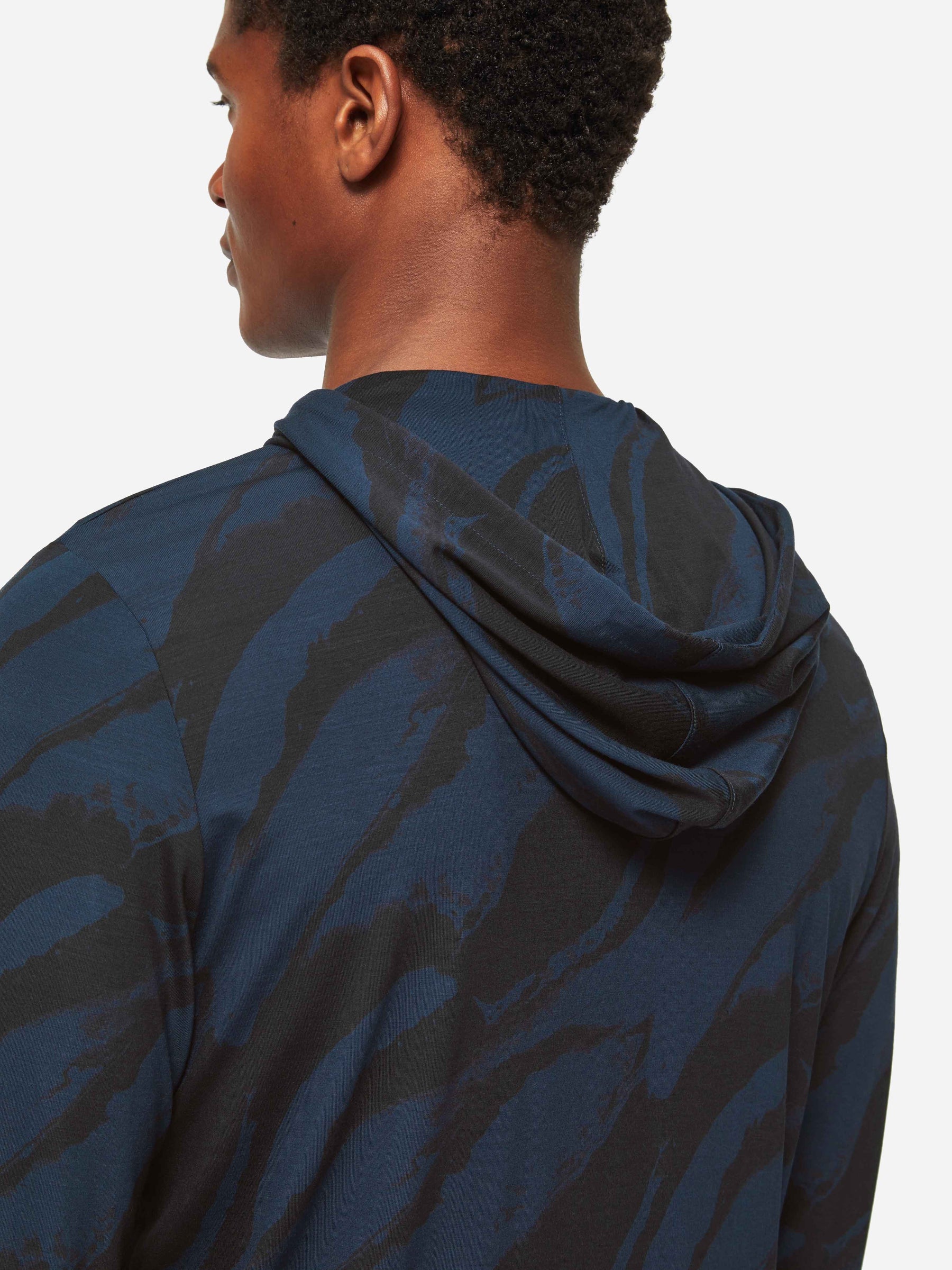 Men's Hoodie London 8 Micro Modal Navy