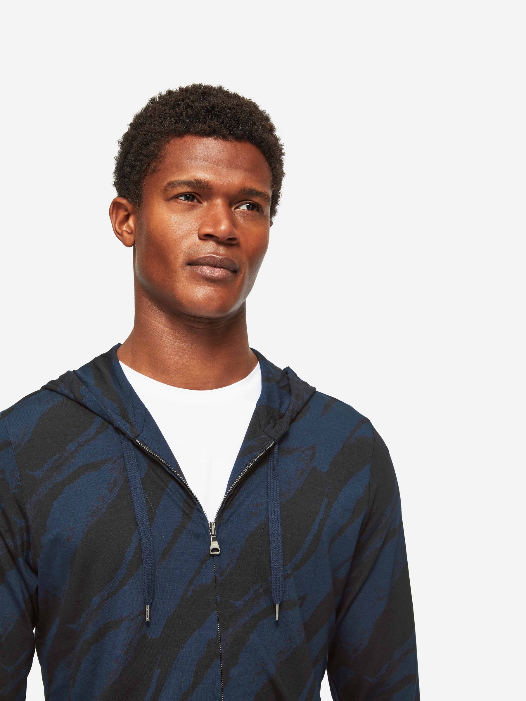 Men's Hoodie London 8 Micro Modal Navy