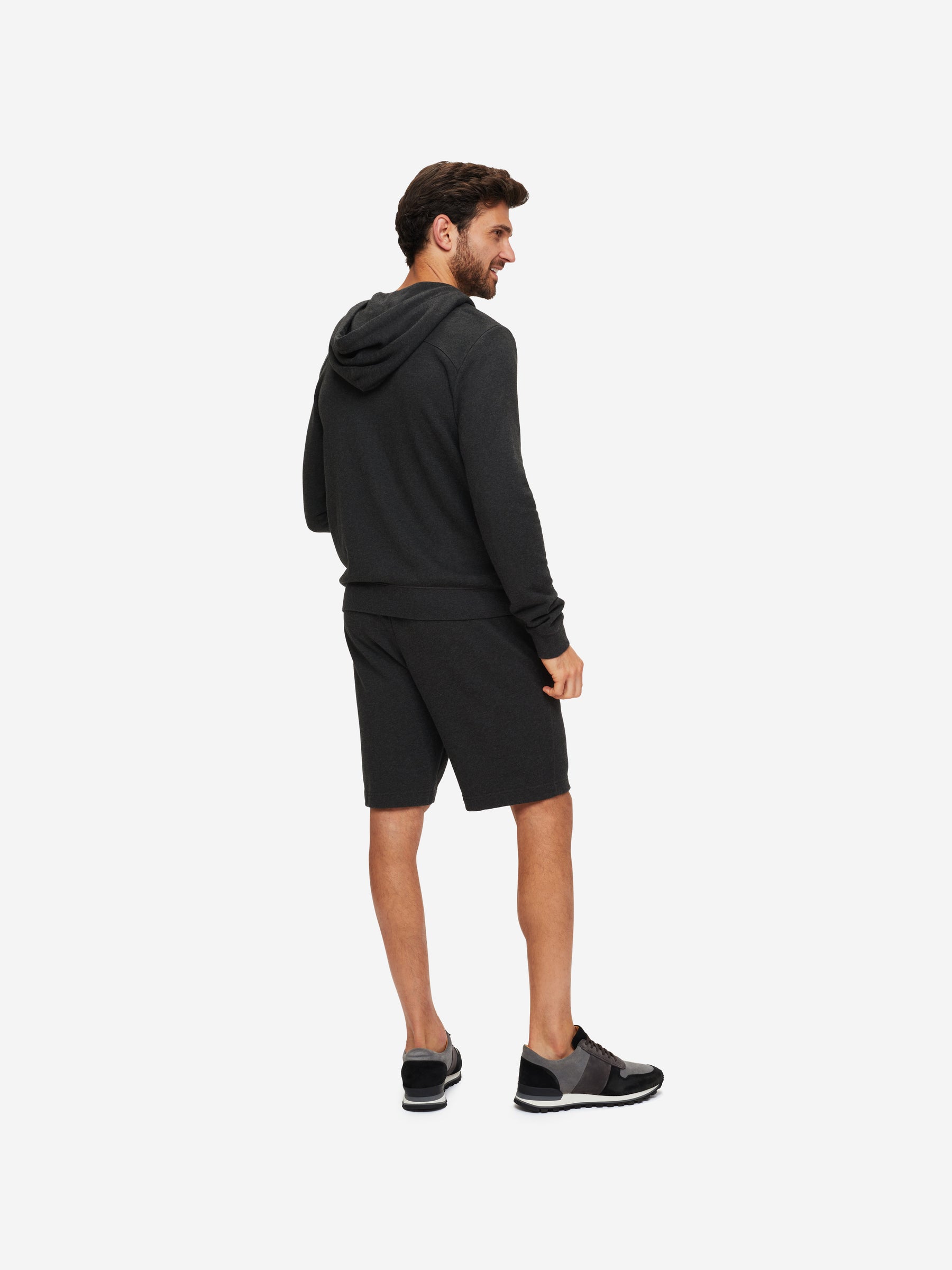 Men's Hoodie Quinn Cotton Modal Charcoal