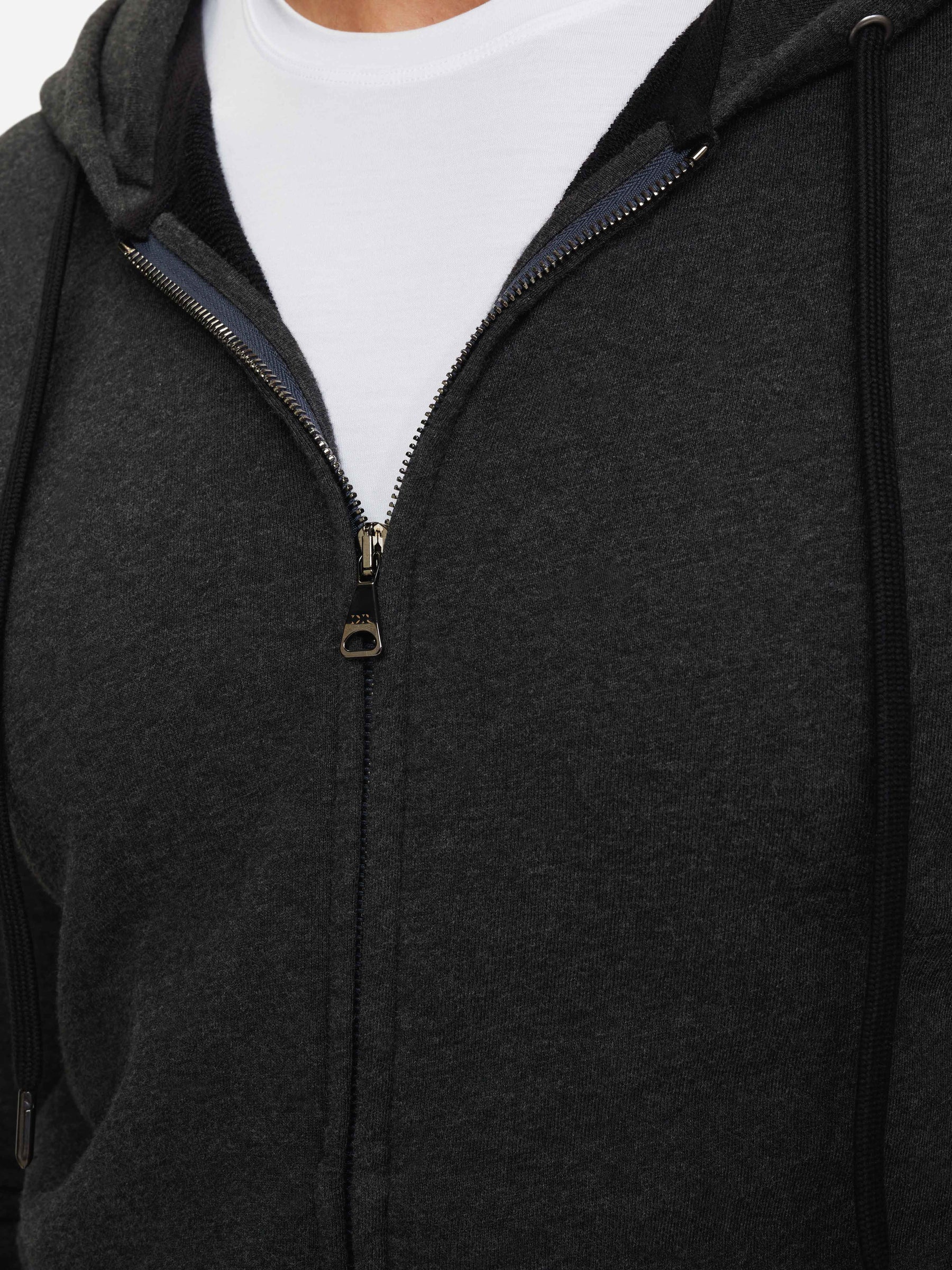 Men's Hoodie Quinn Cotton Modal Charcoal