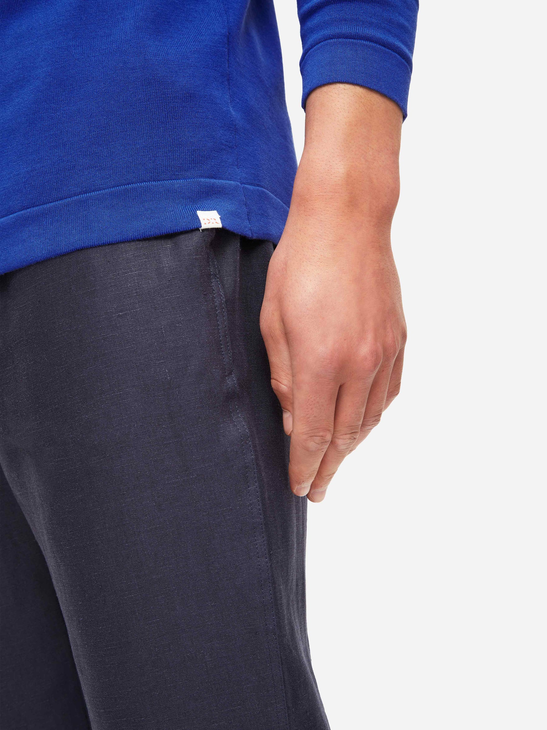 Men's Long Sleeve Polo Shirt Jacob Sea Island Cotton Blue
