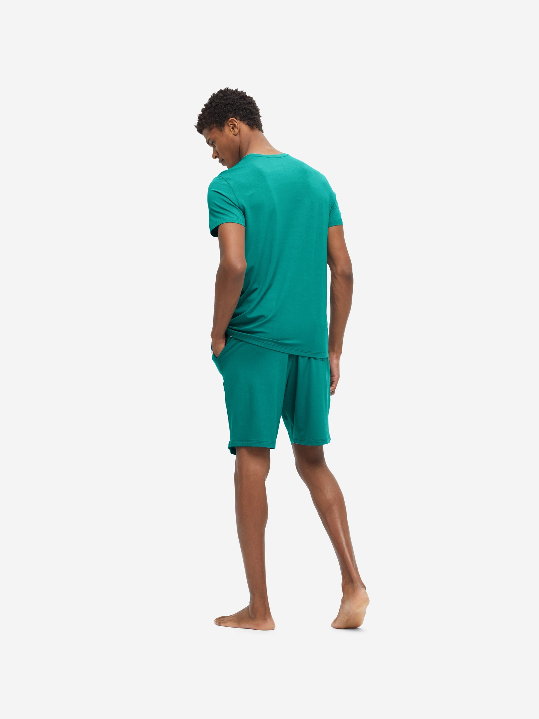 Men's Lounge Shorts Basel Micro Modal Stretch Jungle Green