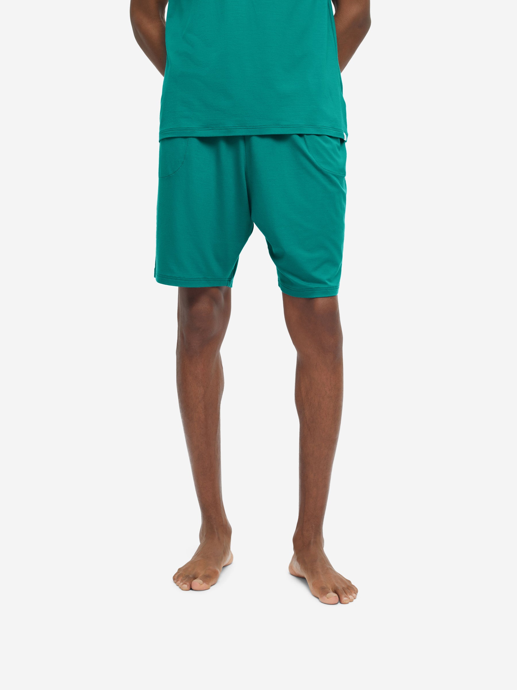 Men's Lounge Shorts Basel Micro Modal Stretch Jungle Green