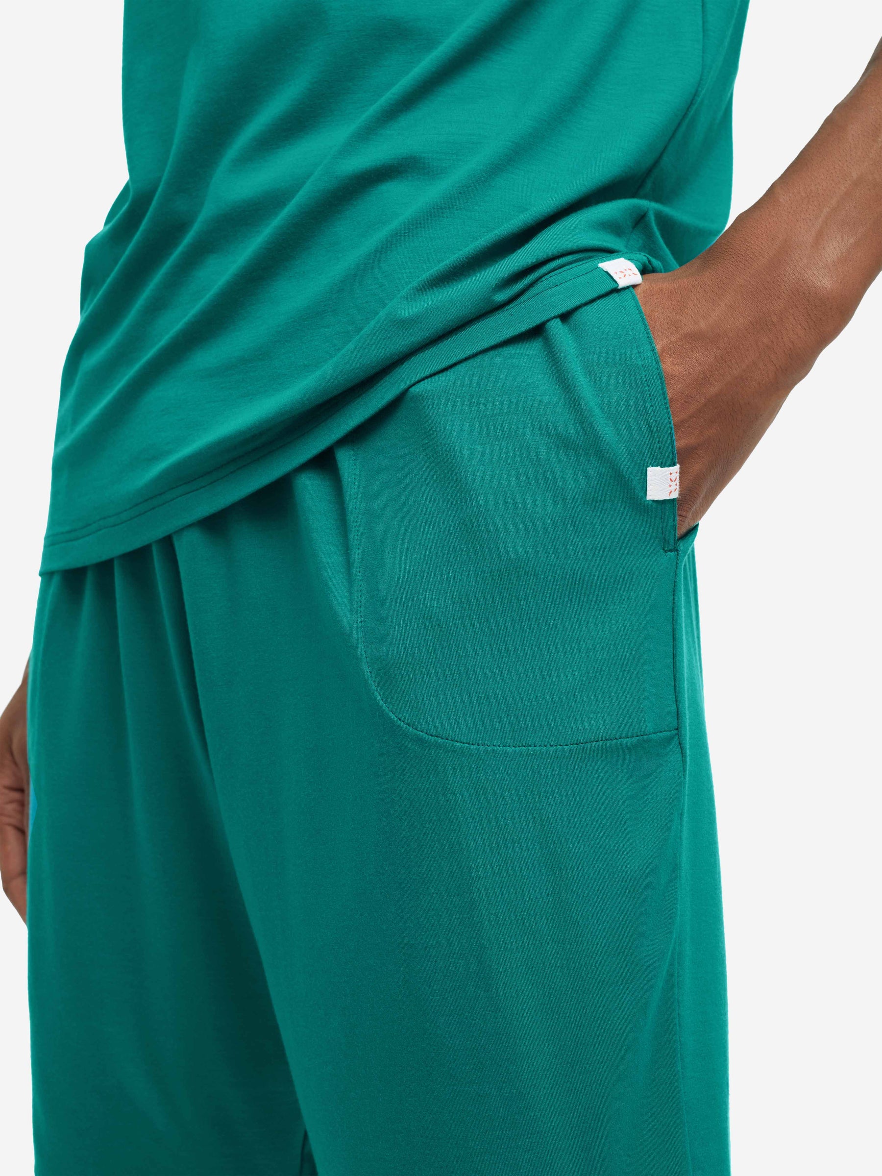 Men's Lounge Shorts Basel Micro Modal Stretch Jungle Green