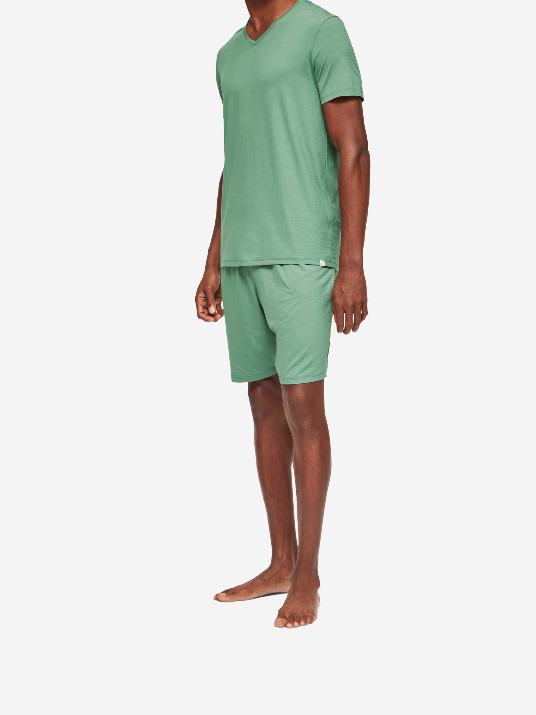 Men's Lounge Shorts Basel Micro Modal Stretch Sage Green