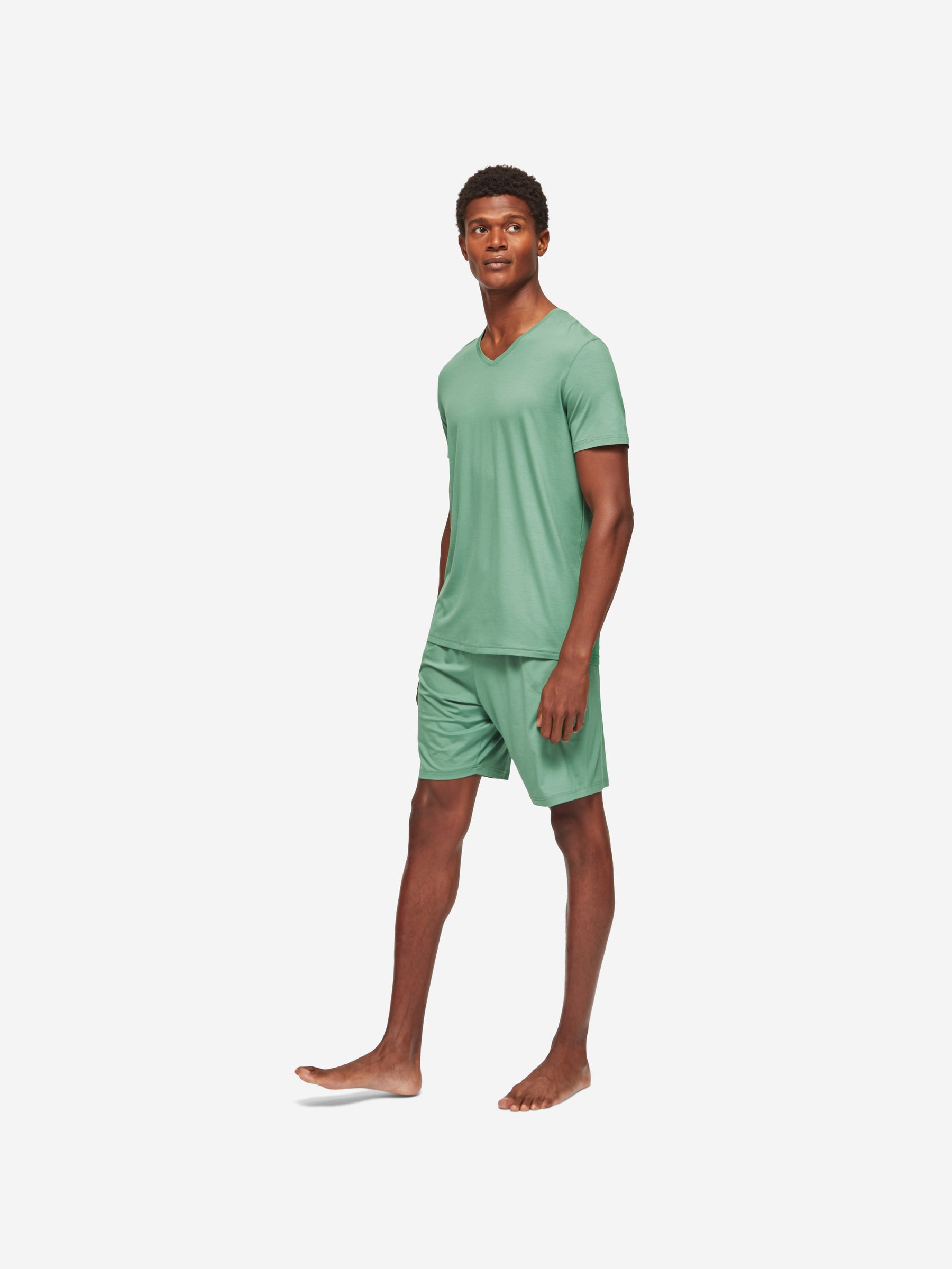 Men's Lounge Shorts Basel Micro Modal Stretch Sage Green