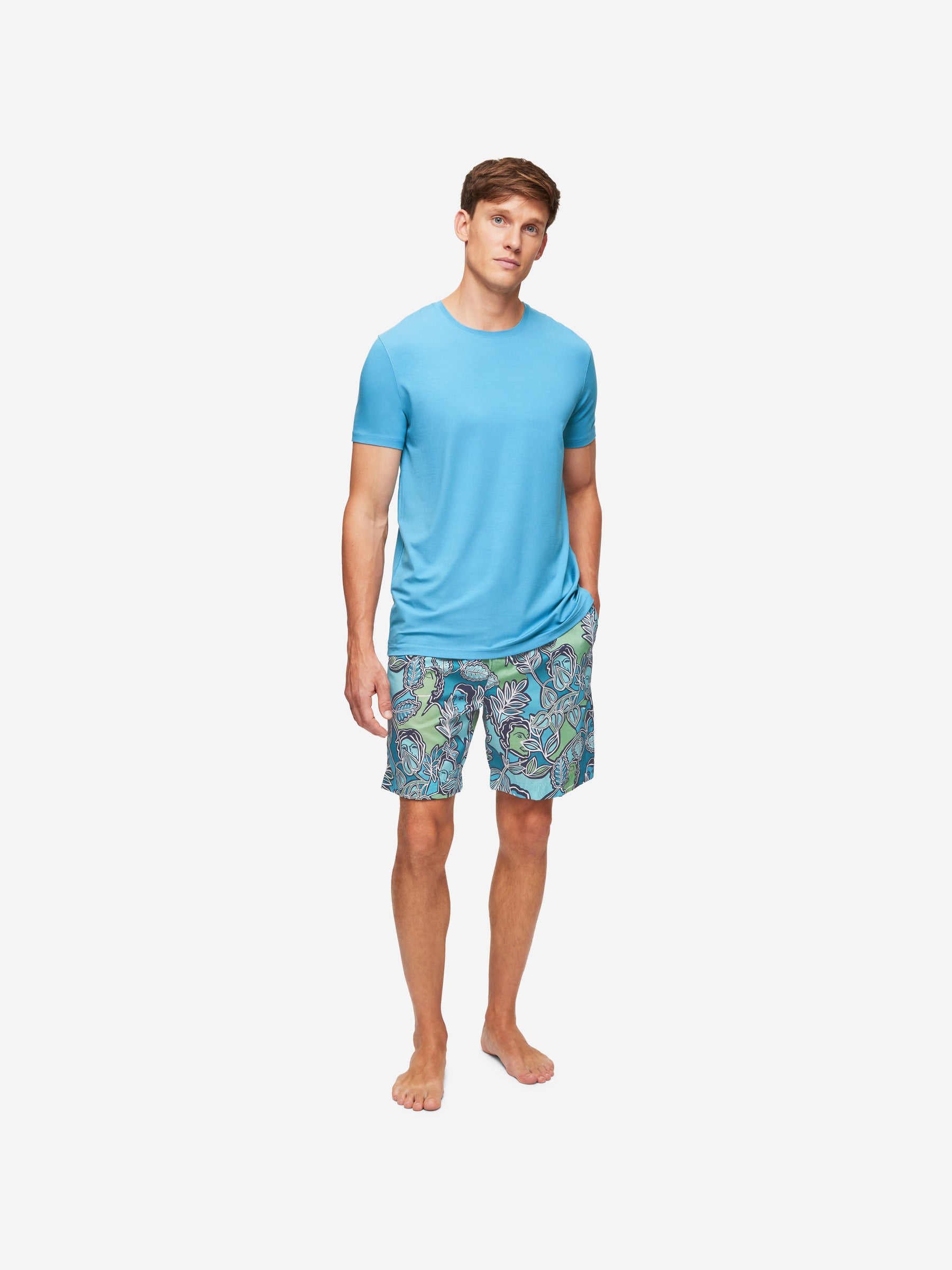 Men's Lounge Shorts Ledbury 57 Cotton Batiste Multi