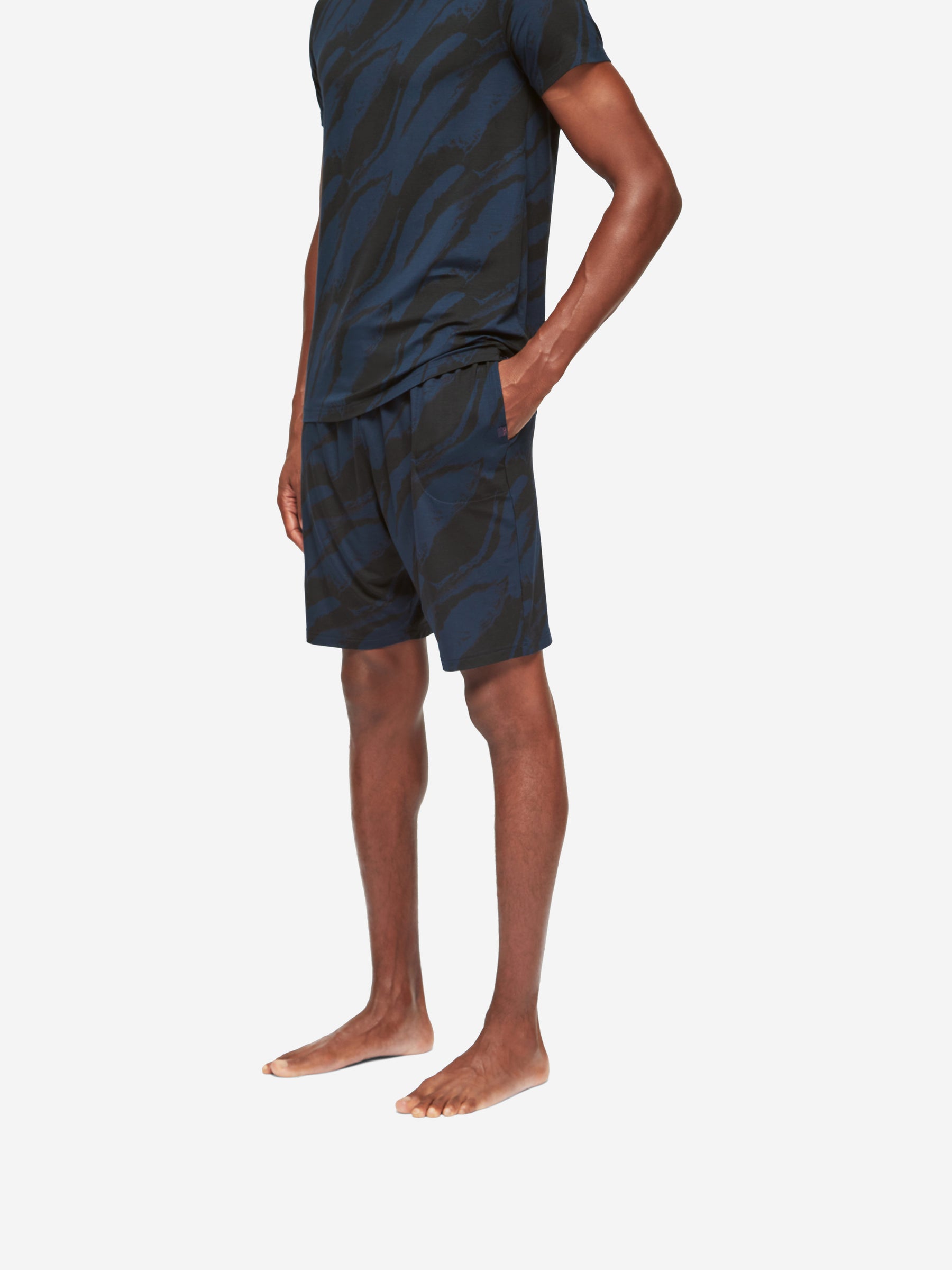 Men's Lounge Shorts London 8 Micro Modal Navy