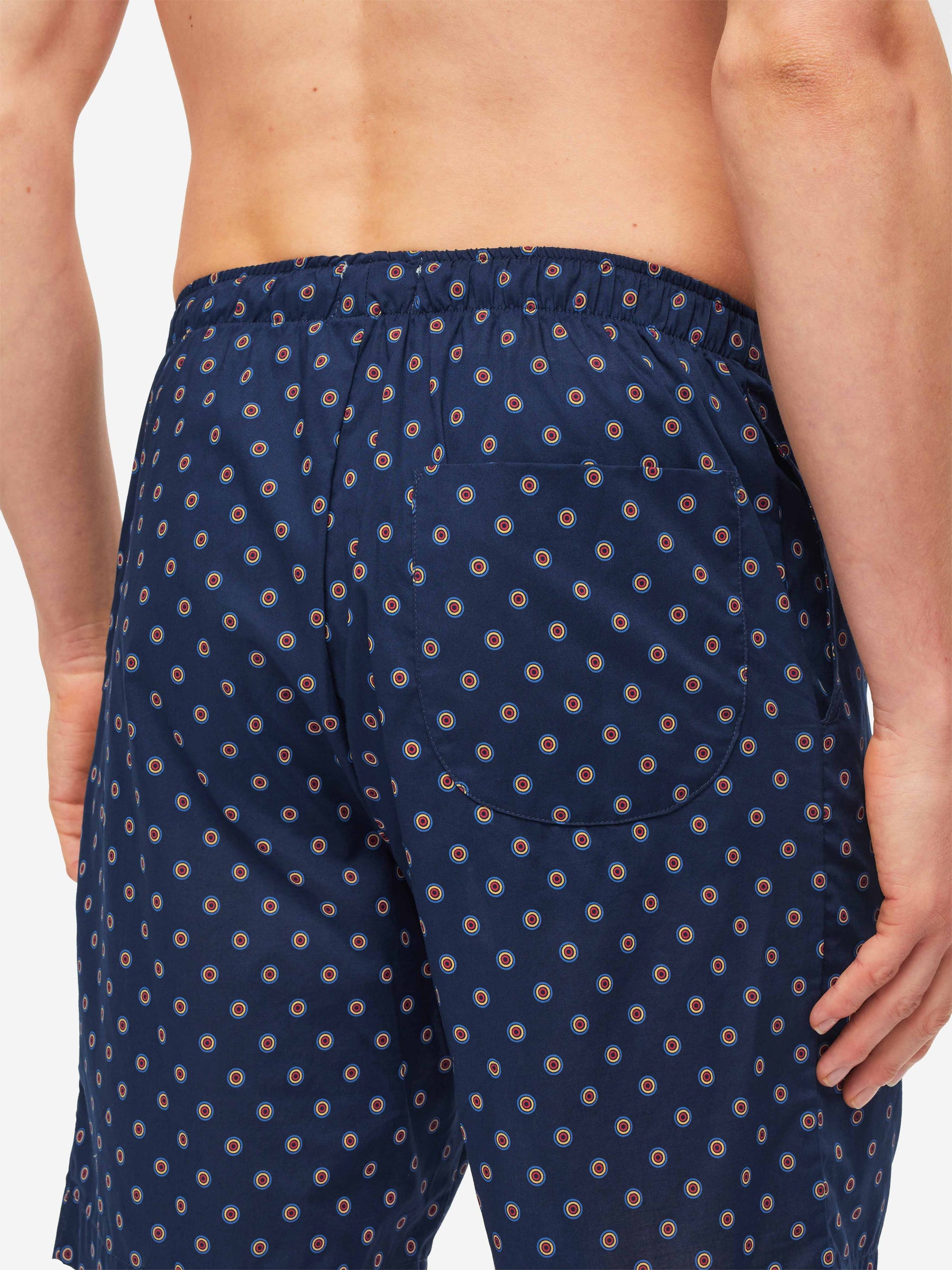 Men's Lounge Shorts Nelson 90 Cotton Batiste Navy