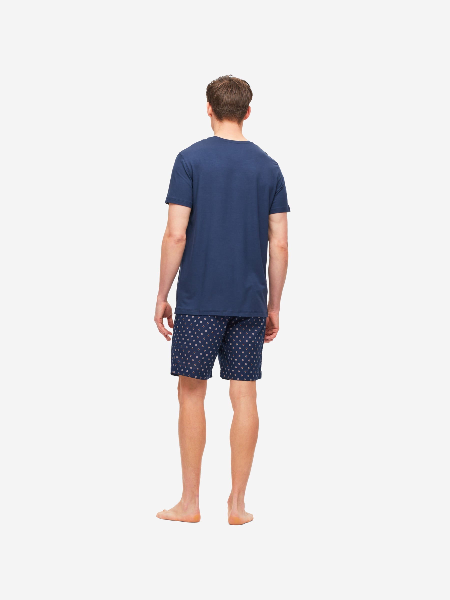 Men's Lounge Shorts Nelson 90 Cotton Batiste Navy