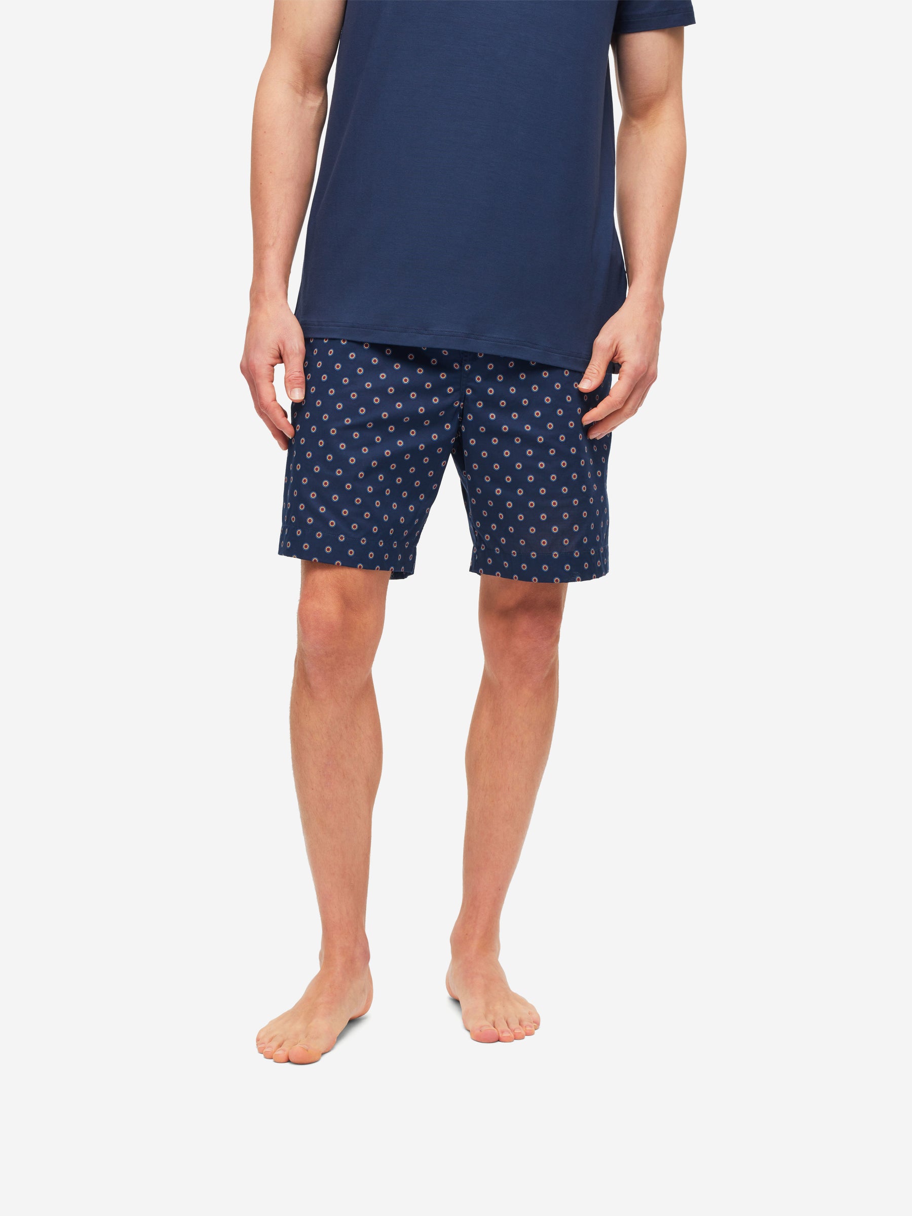 Men's Lounge Shorts Nelson 90 Cotton Batiste Navy