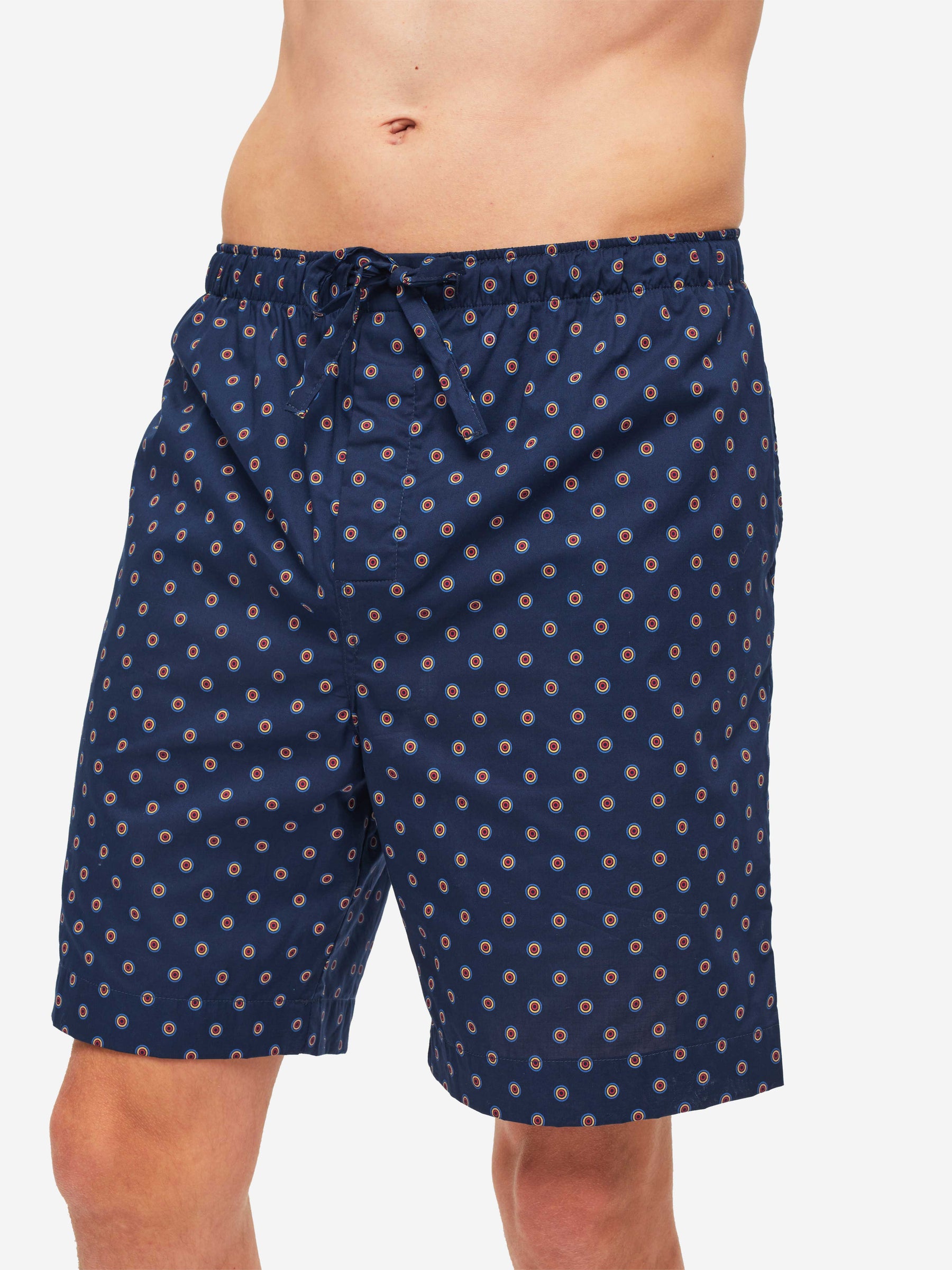 Men's Lounge Shorts Nelson 90 Cotton Batiste Navy