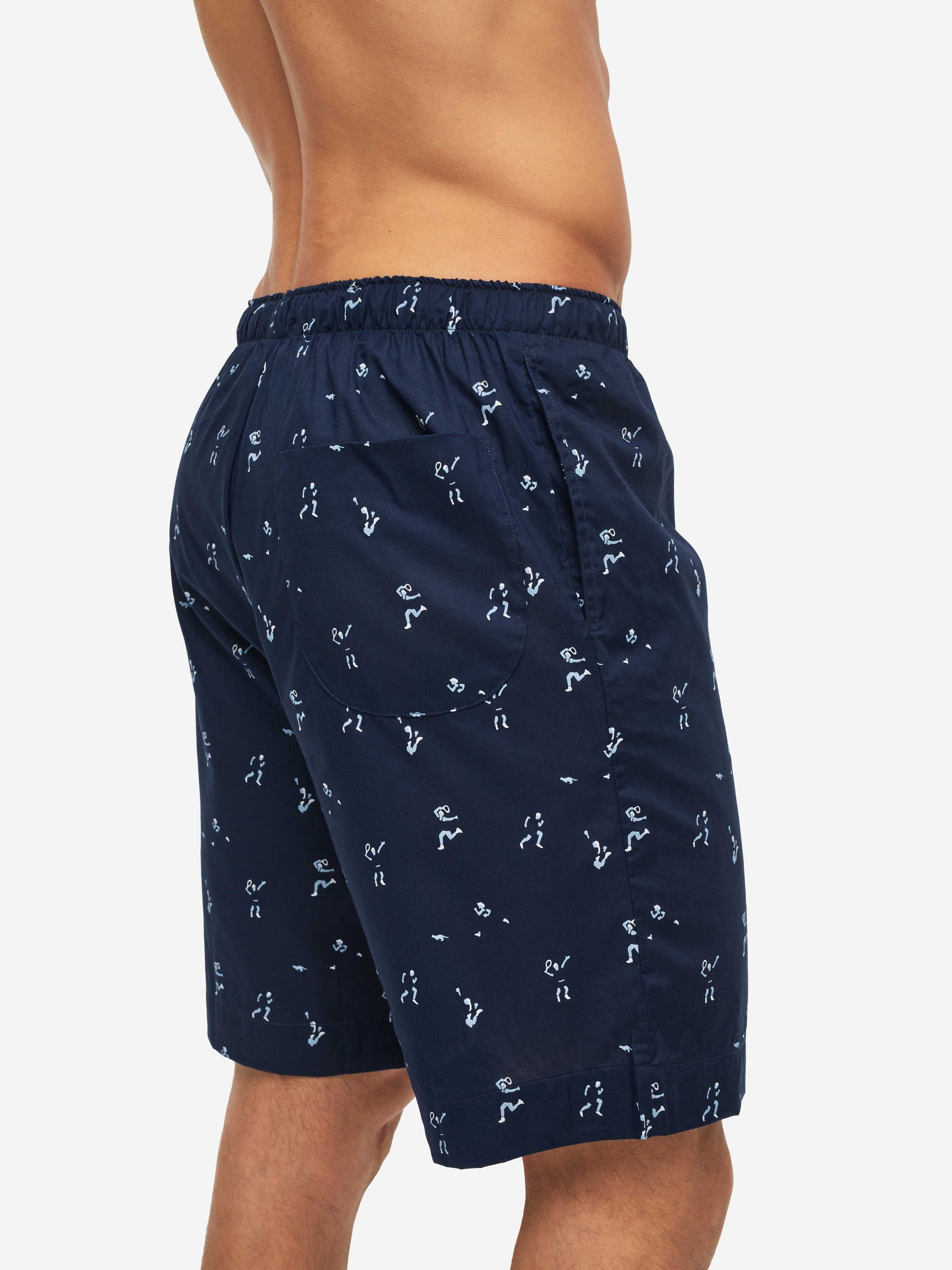 Men's Lounge Shorts Nelson 91 Cotton Batiste Navy