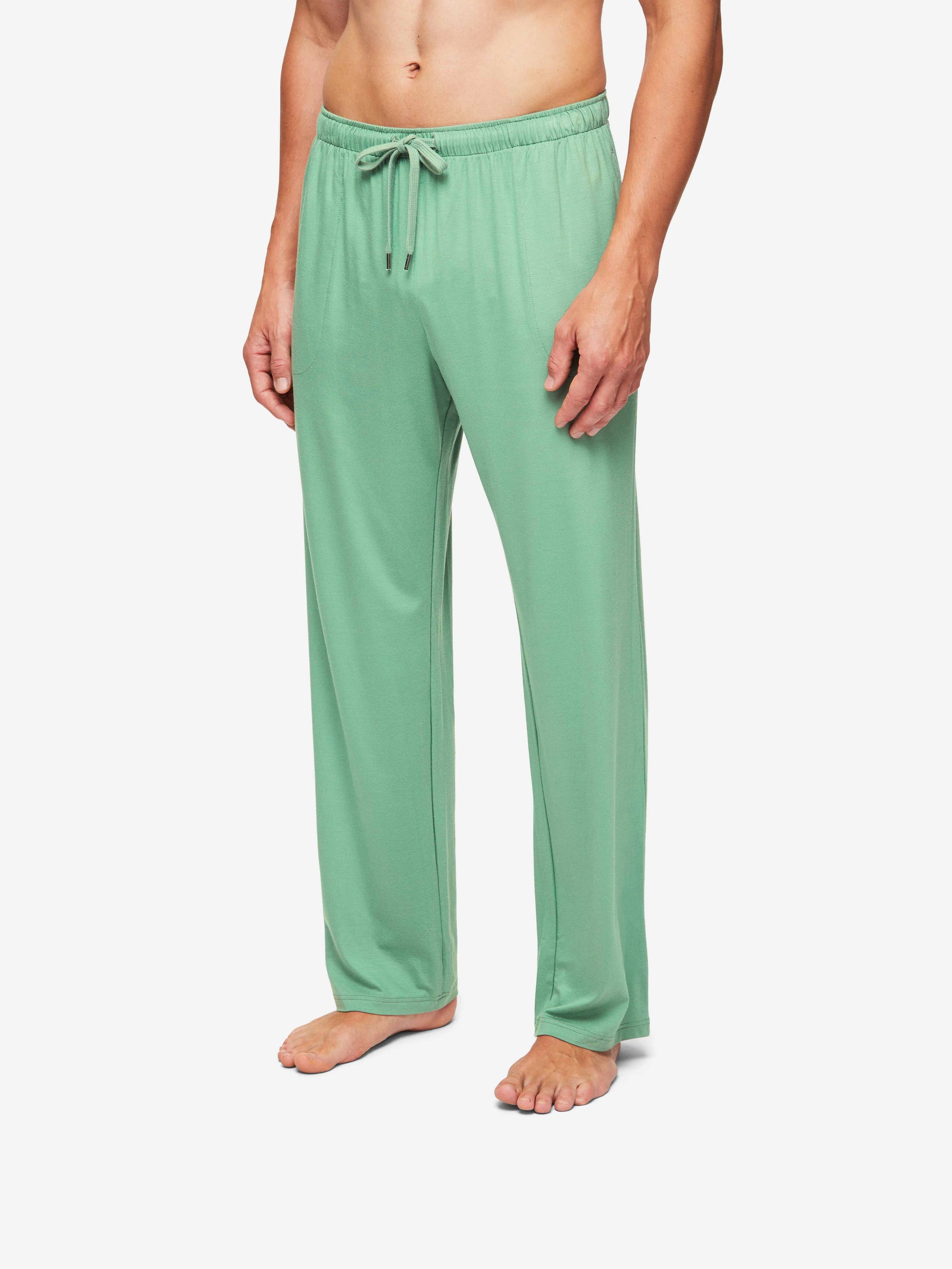 Men's Lounge Trousers Basel Micro Modal Stretch Sage Green