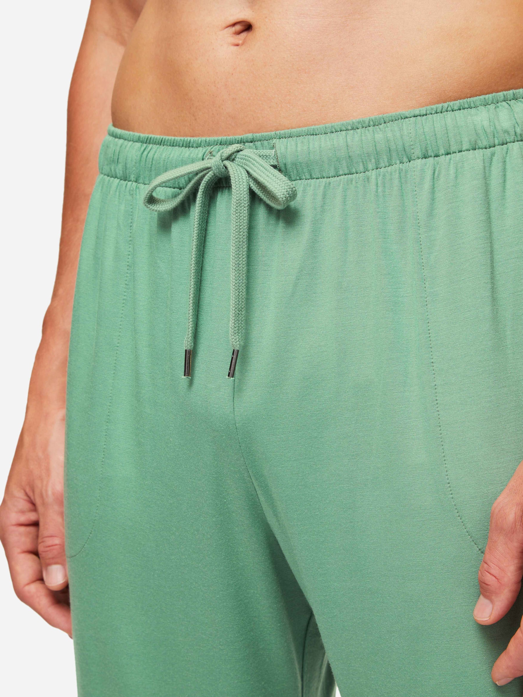 Men's Lounge Trousers Basel Micro Modal Stretch Sage Green