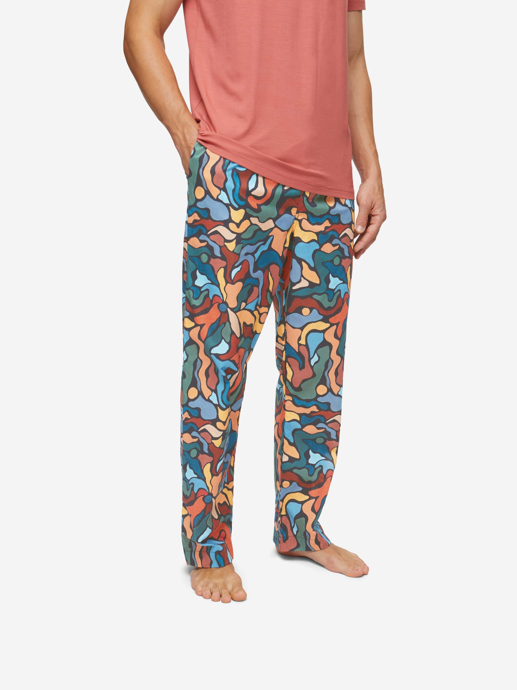 Men's Lounge Trousers Ledbury 61 Cotton Batiste Multi