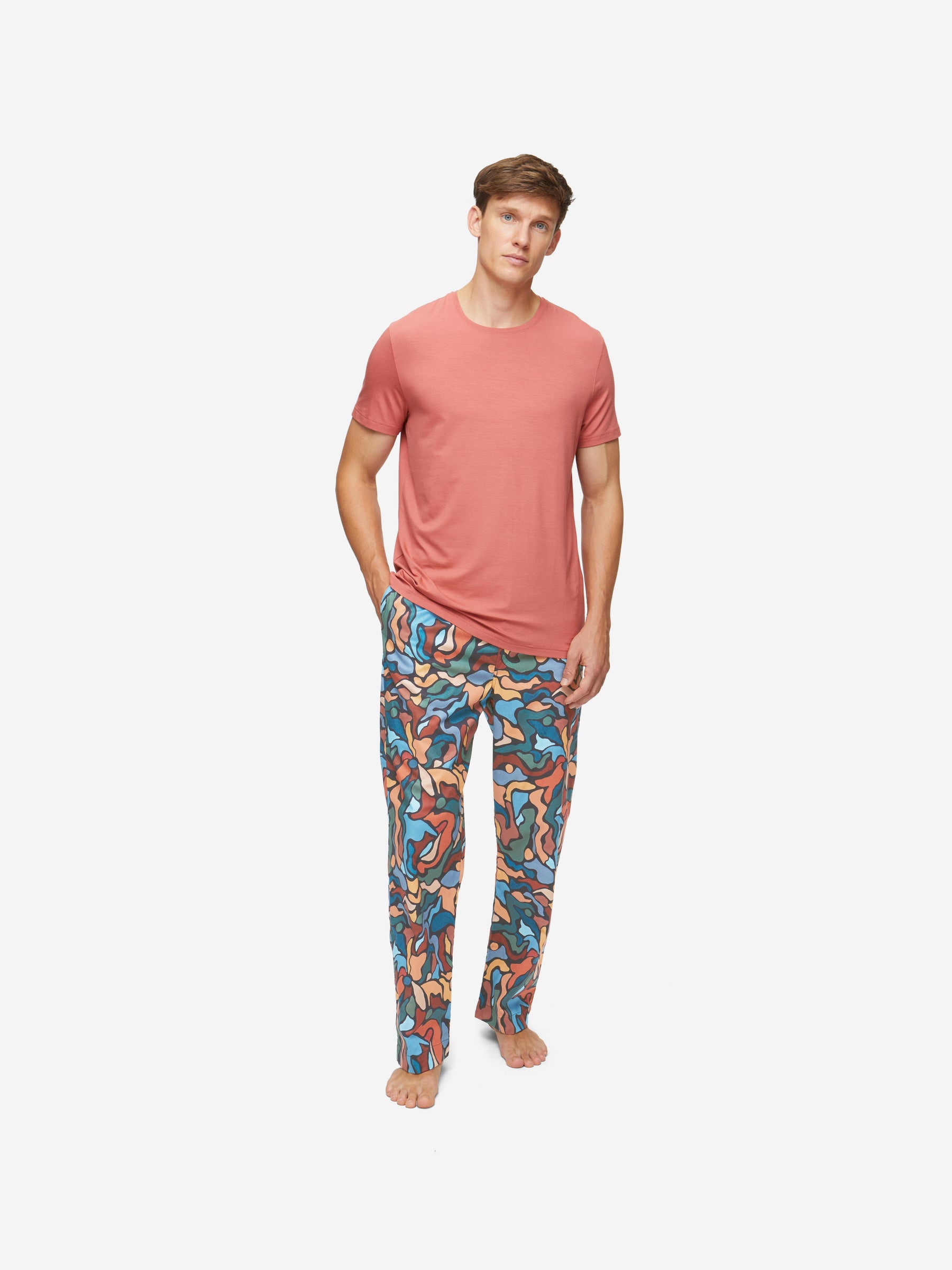 Men's Lounge Trousers Ledbury 61 Cotton Batiste Multi