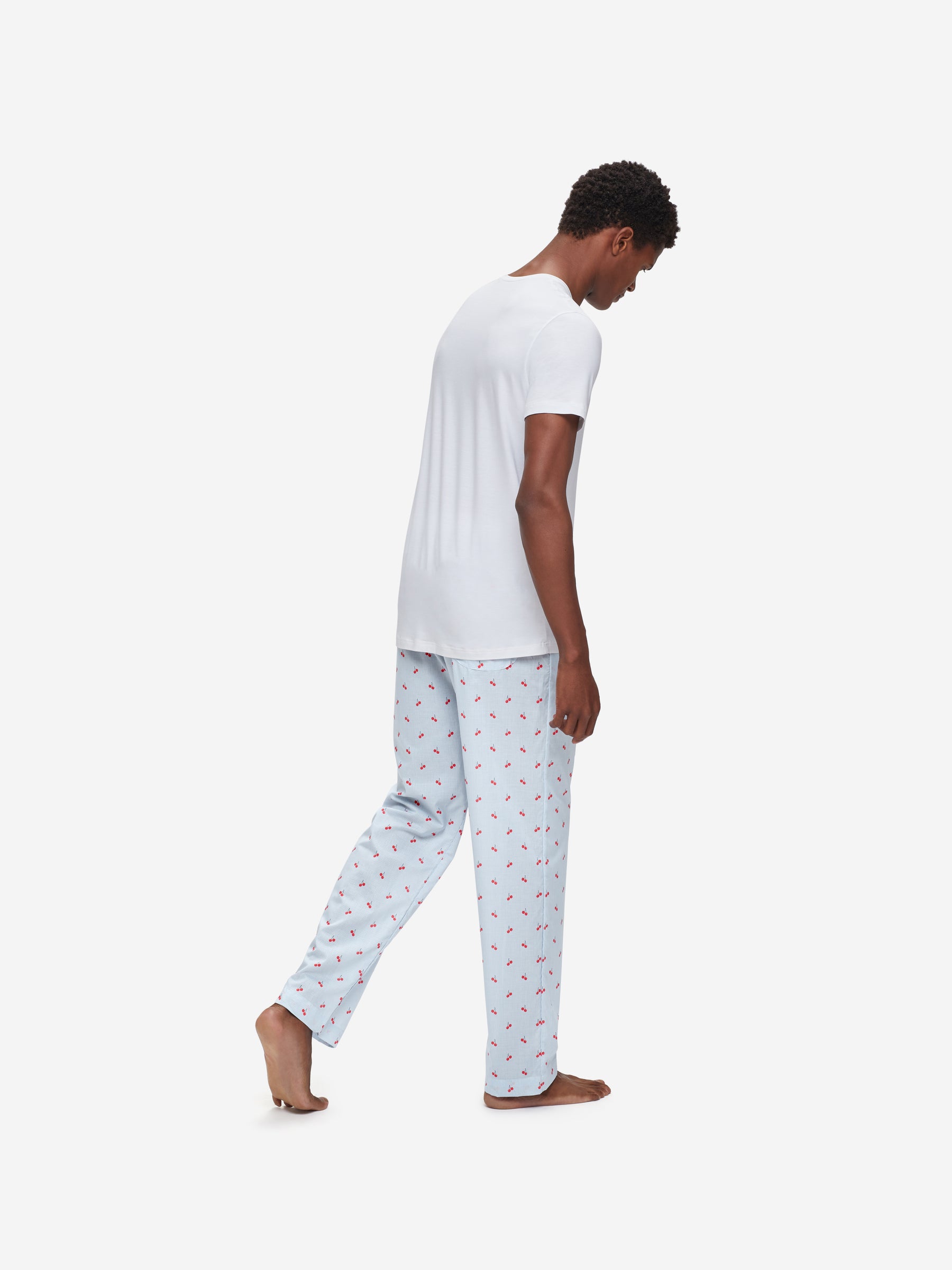 Men's Lounge Trousers Nelson 84 Cotton Batiste Blue