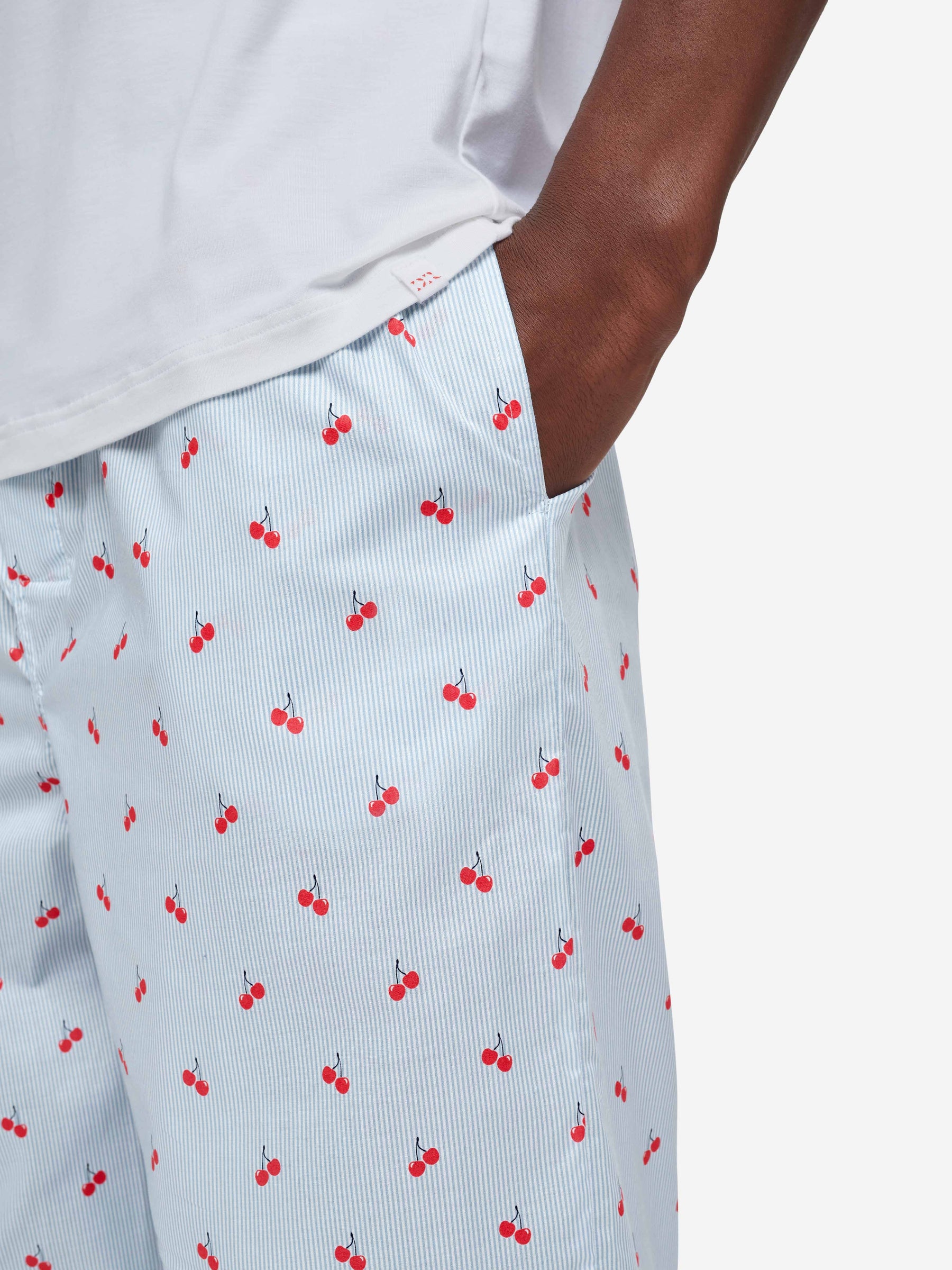 Men's Lounge Trousers Nelson 84 Cotton Batiste Blue