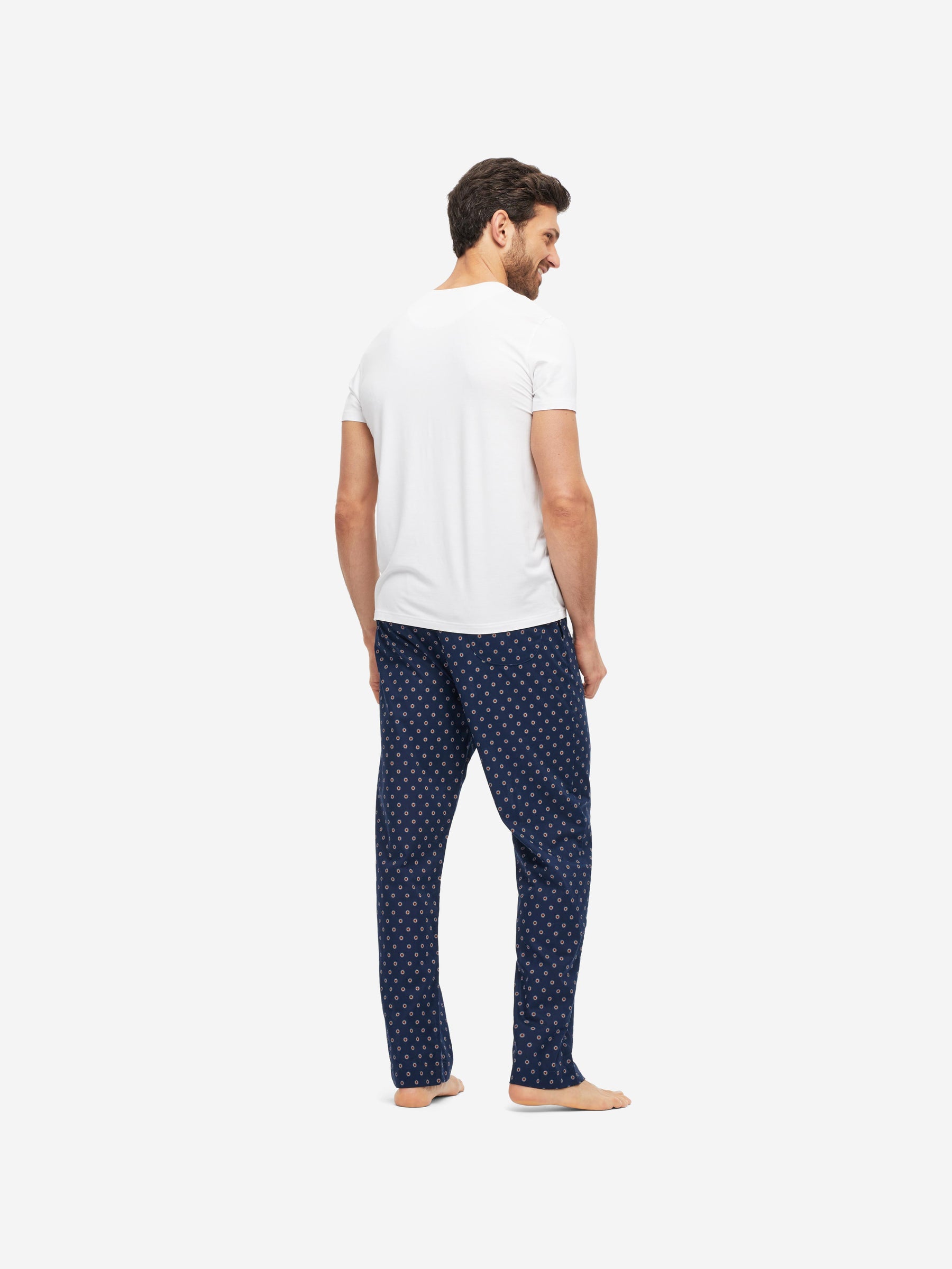 Men's Lounge Trousers Nelson 90 Cotton Batiste Navy