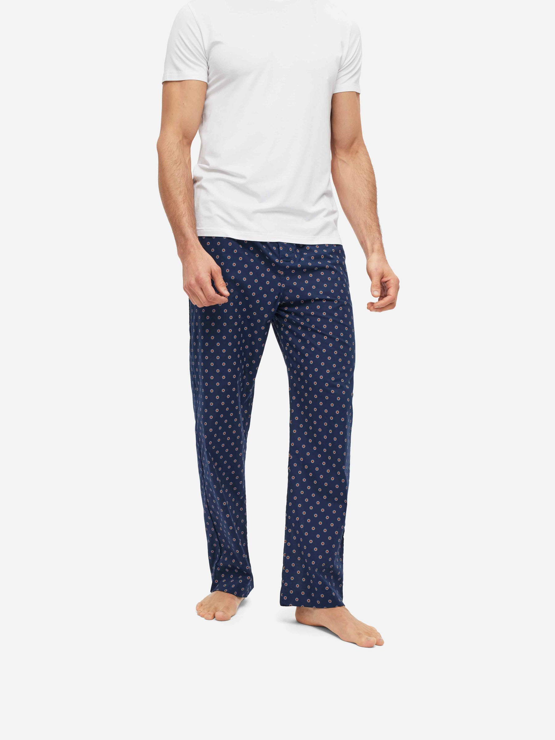 Men's Lounge Trousers Nelson 90 Cotton Batiste Navy