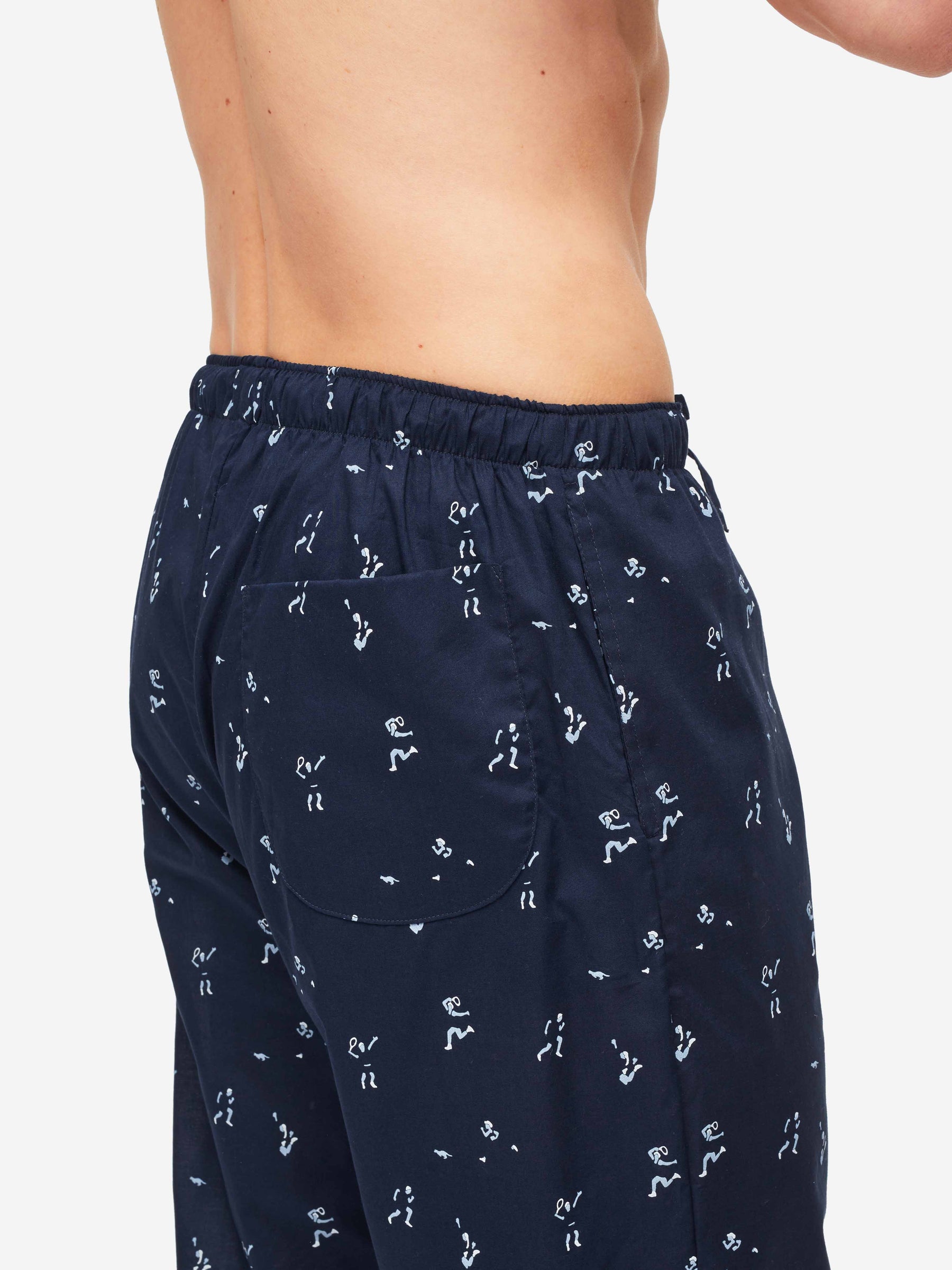 Men's Lounge Trousers Nelson 91 Cotton Batiste Navy