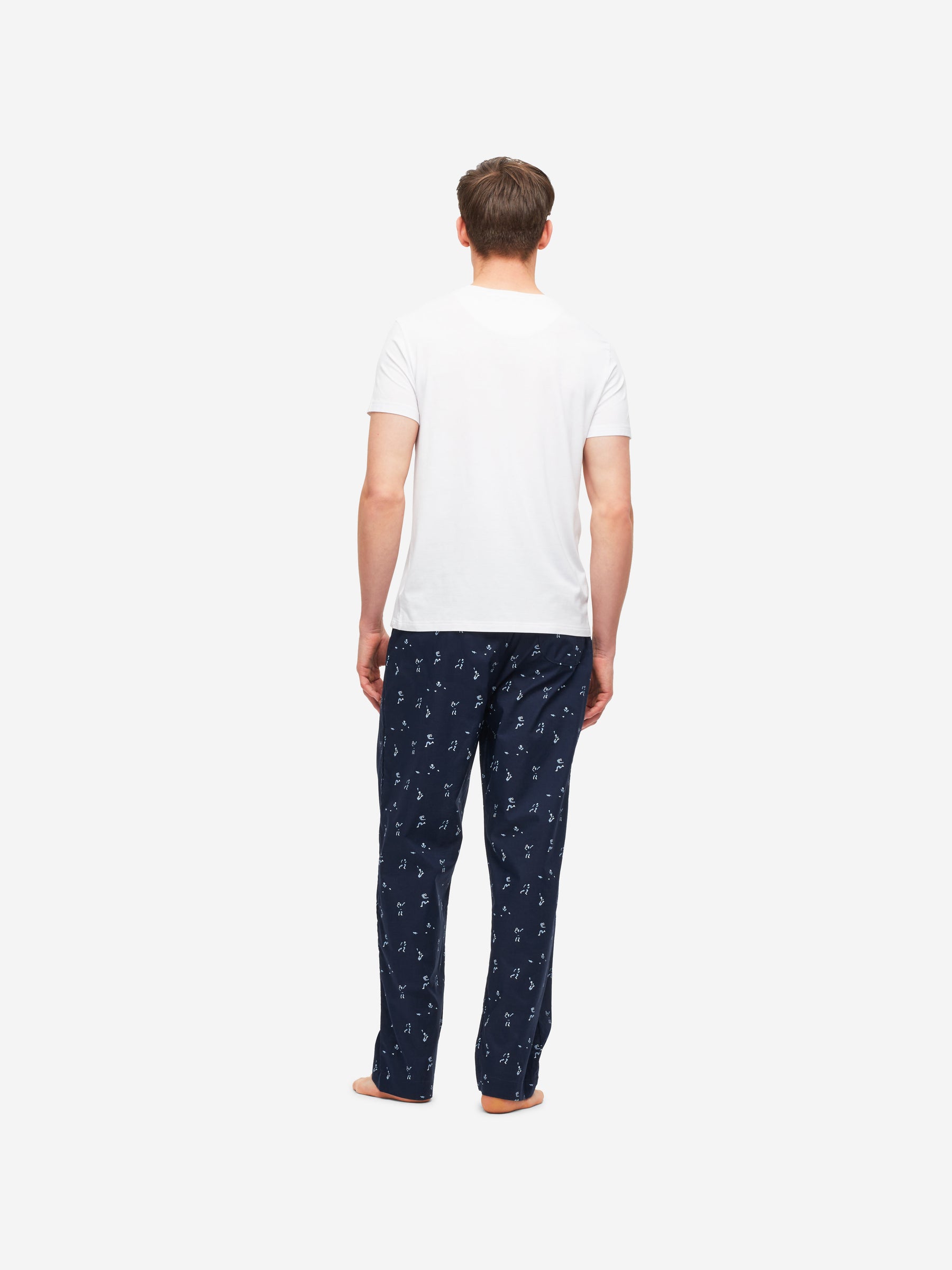 Men's Lounge Trousers Nelson 91 Cotton Batiste Navy
