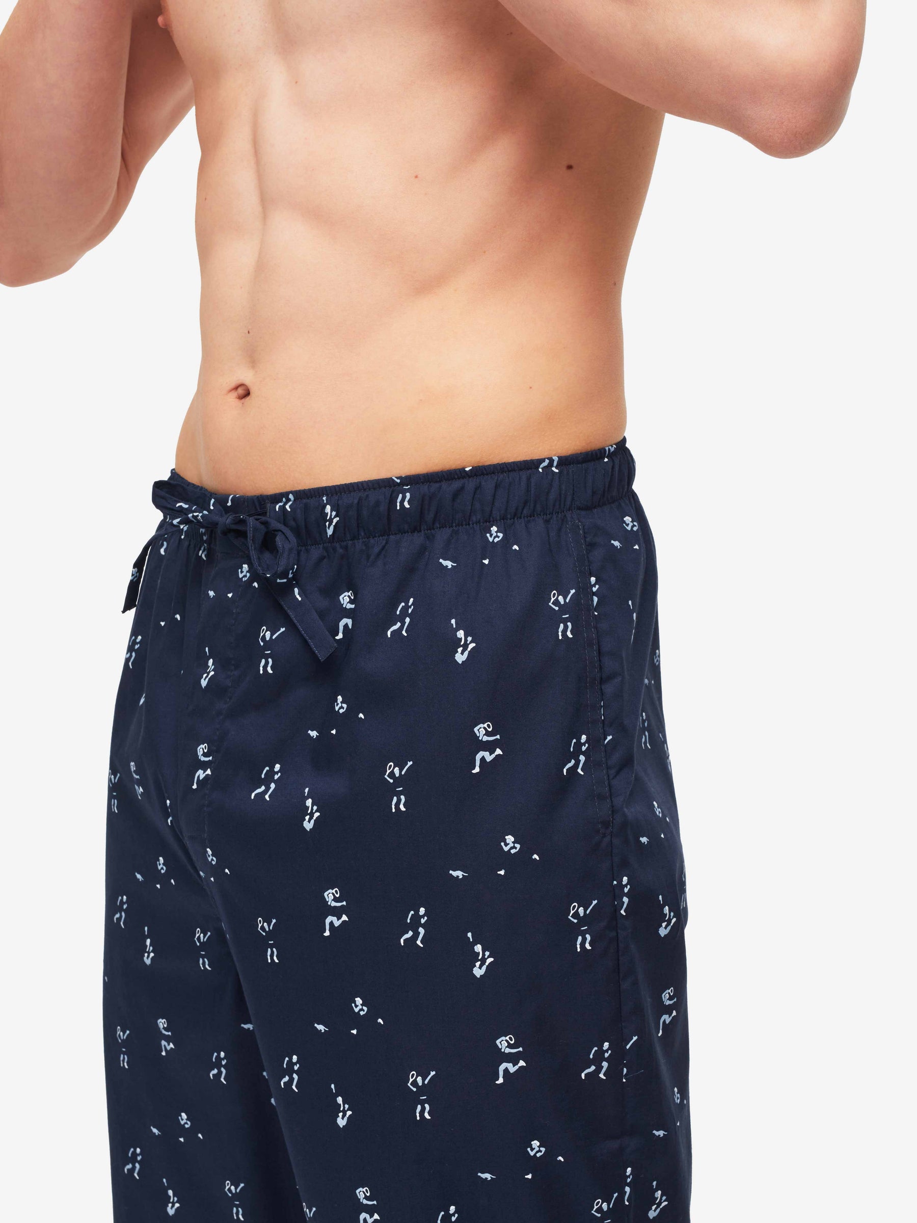 Men's Lounge Trousers Nelson 91 Cotton Batiste Navy