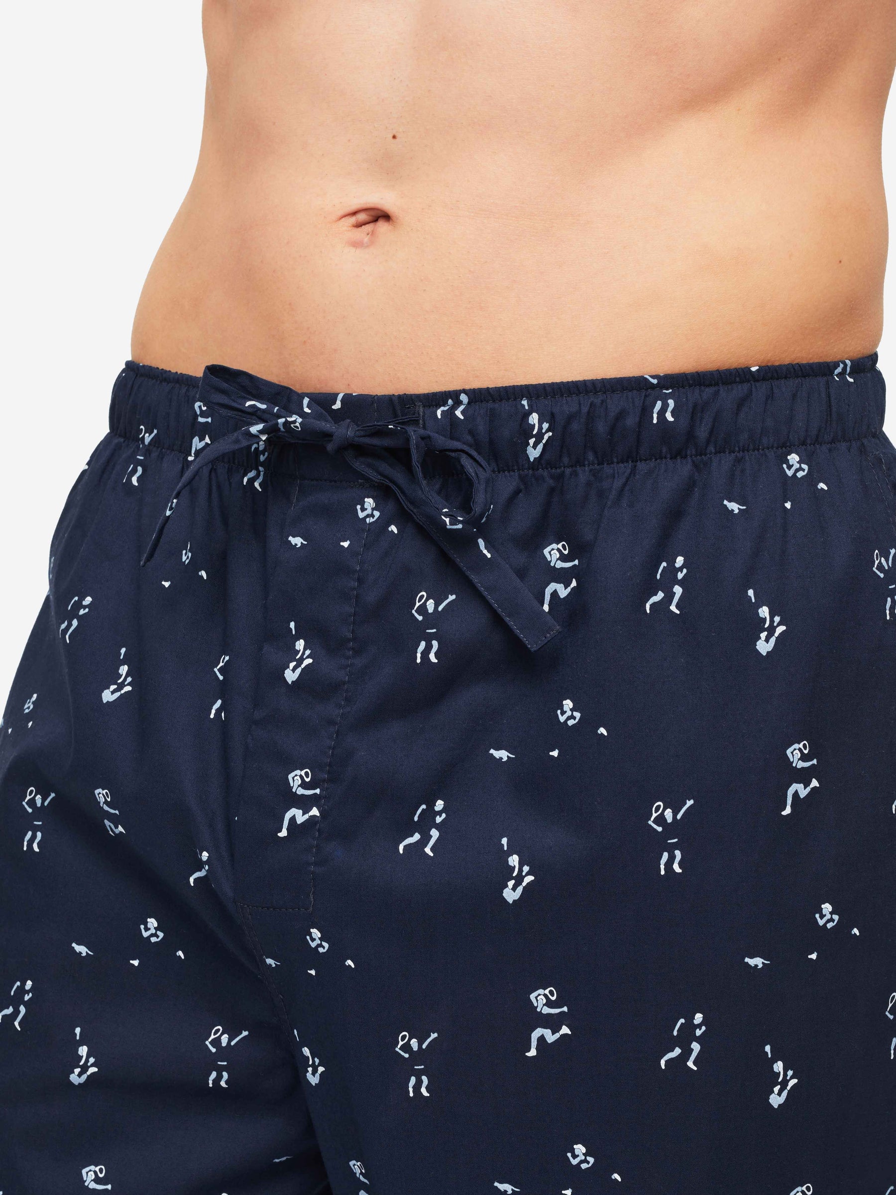 Men's Lounge Trousers Nelson 91 Cotton Batiste Navy