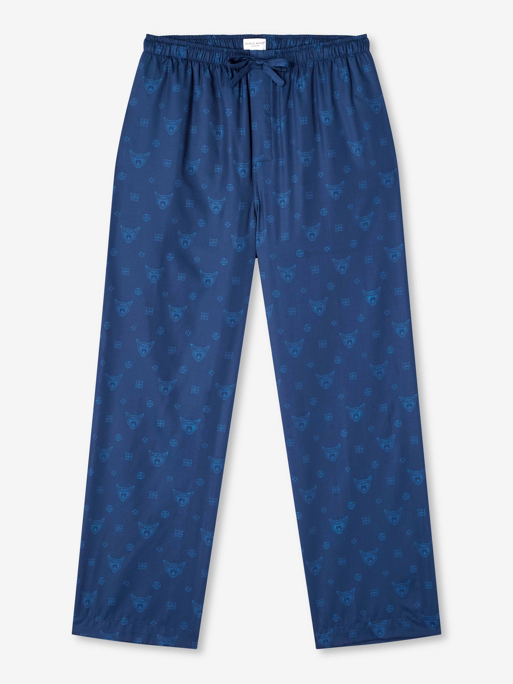 Men's Lounge Trousers Paris 24 Cotton Jacquard Navy