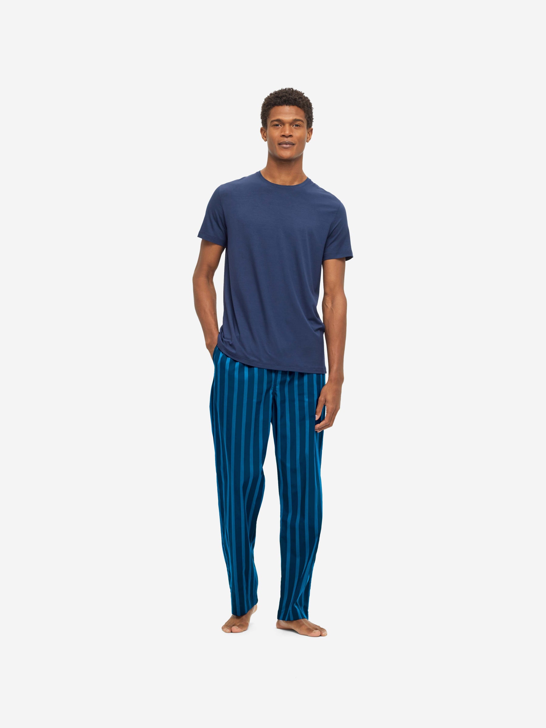 Men's Lounge Trousers Royal 218 Cotton Navy