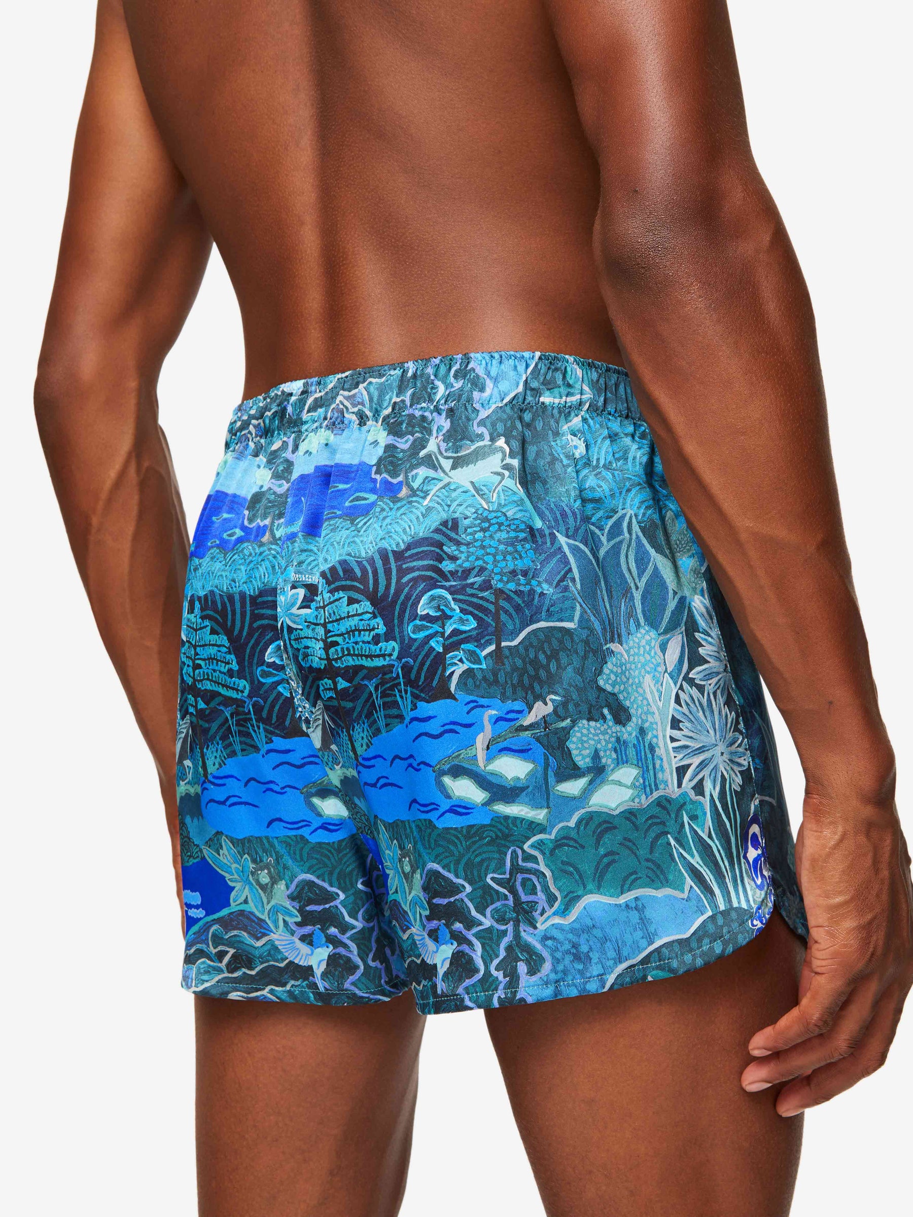 Men's Modern Fit Boxers Brindisi 86 Silk Satin Multi