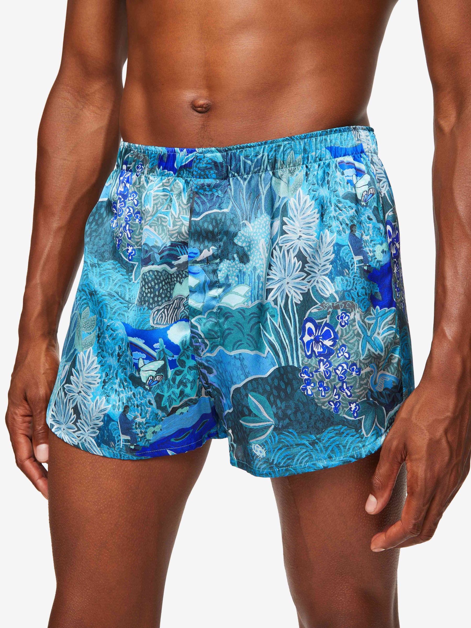 Men's Modern Fit Boxers Brindisi 86 Silk Satin Multi