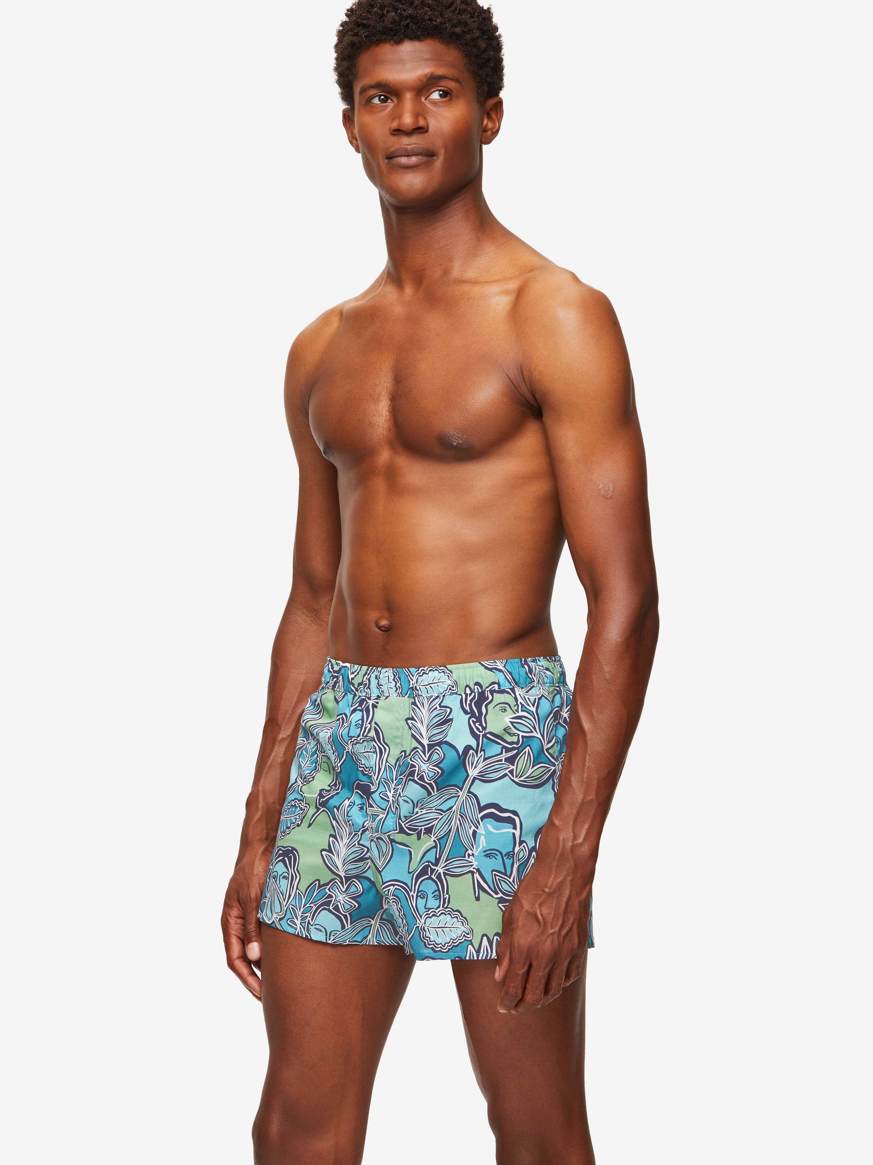 Men's Modern Fit Boxers Ledbury 57 Cotton Batiste Multi