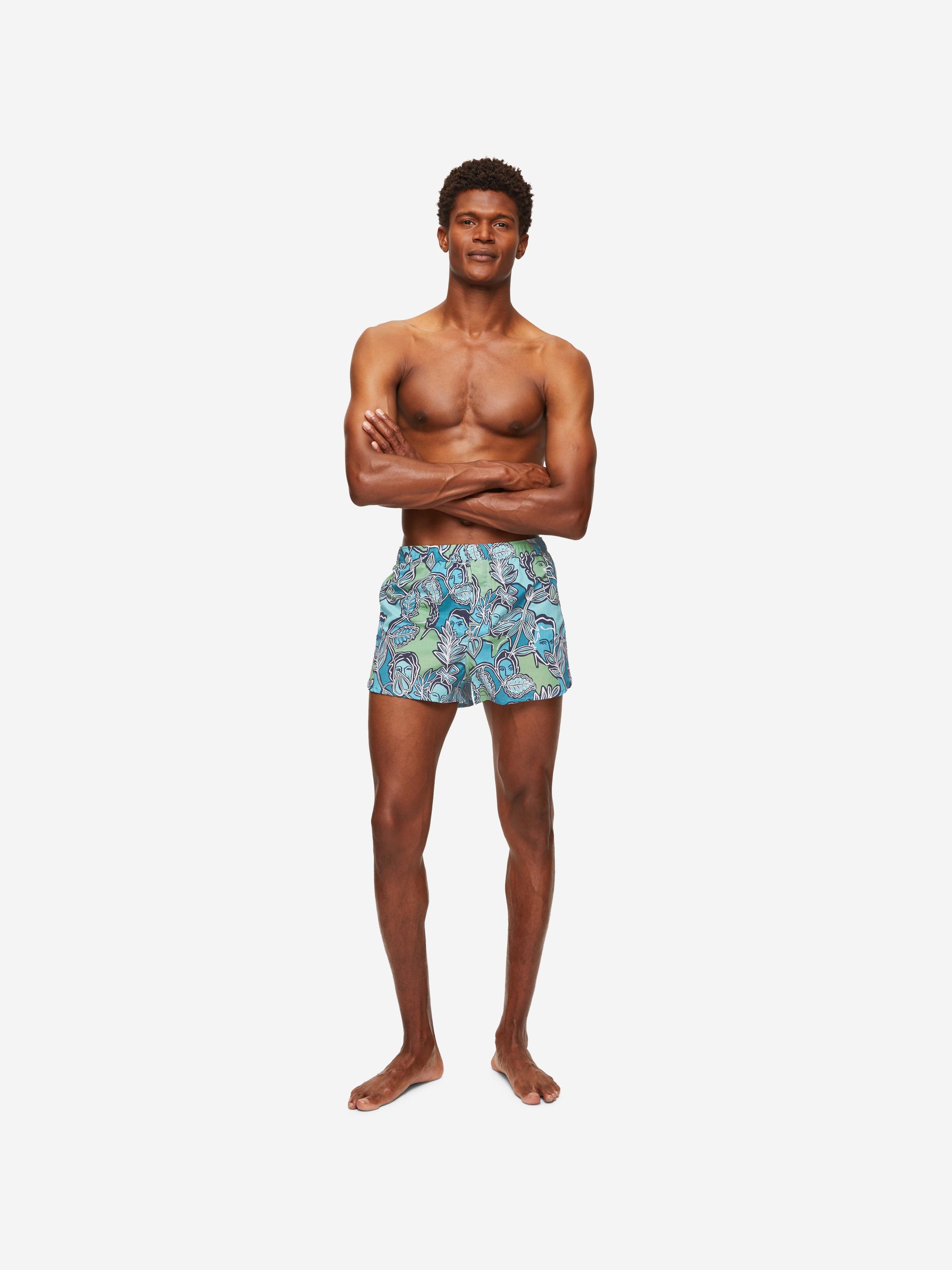 Men's Modern Fit Boxers Ledbury 57 Cotton Batiste Multi