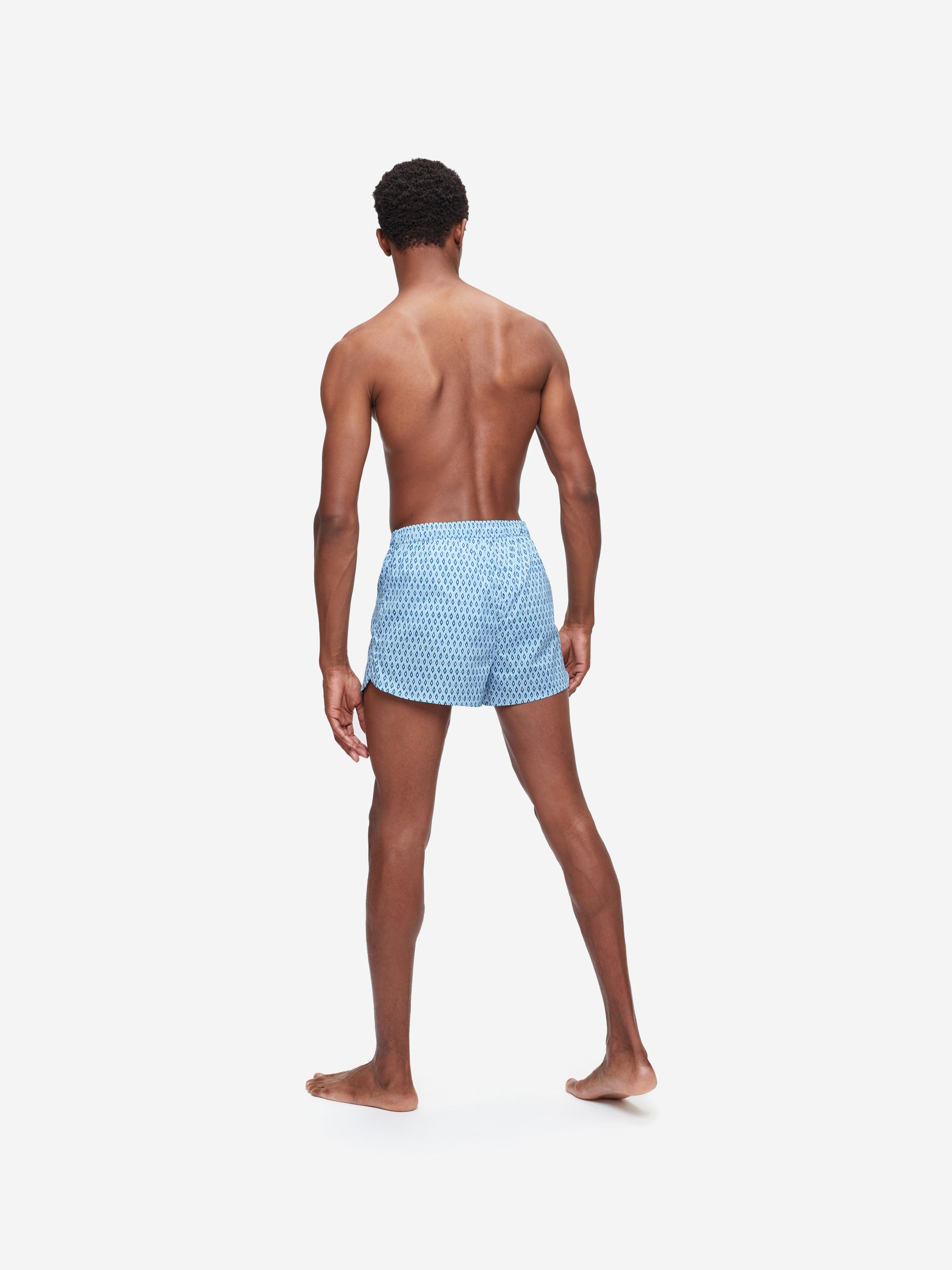 Men's Modern Fit Boxers Nelson 87 Cotton Batiste Blue