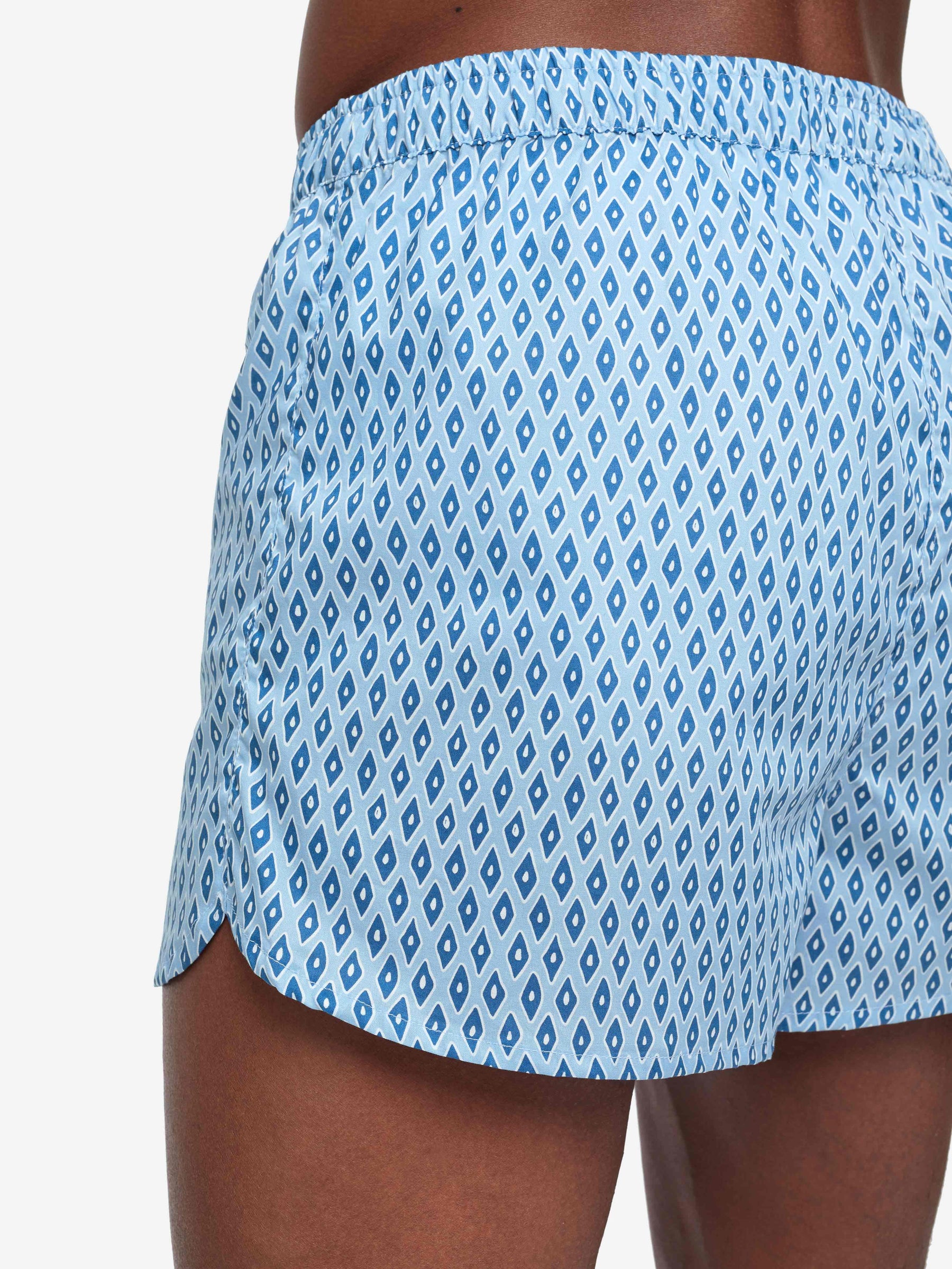 Men's Modern Fit Boxers Nelson 87 Cotton Batiste Blue