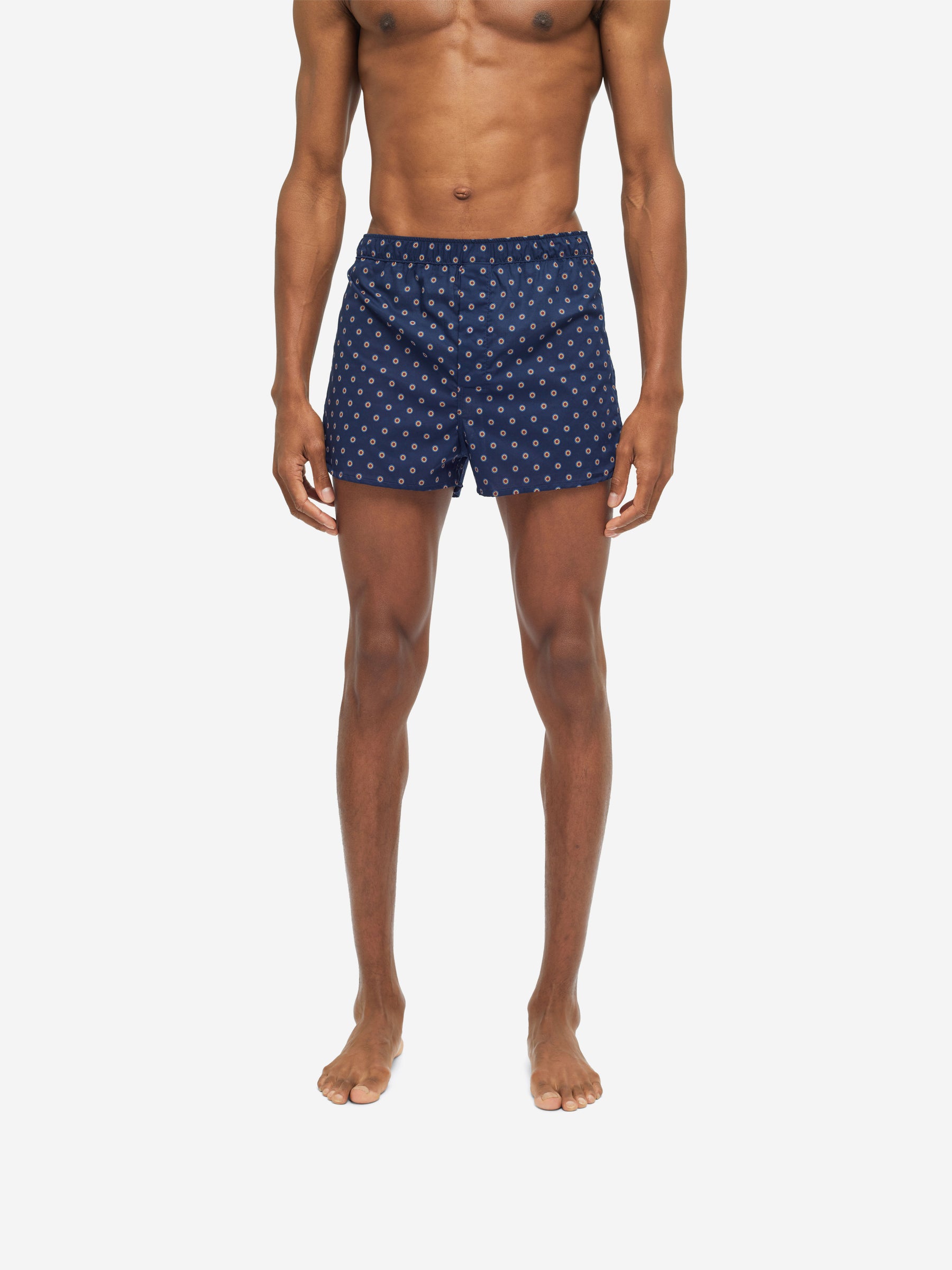 Men's Modern Fit Boxers Nelson 90 Cotton Batiste Navy